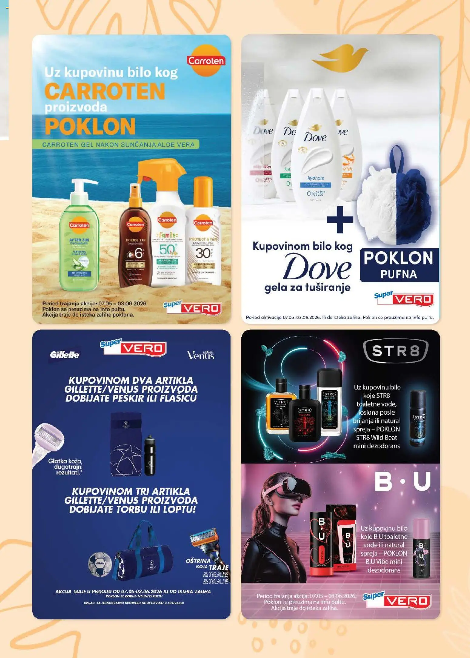 SuperVERO katalog - važi od 07.05.2026 | Strana: 19 | Proizvode: Gillette, Peškir, Dove, Dezodorans