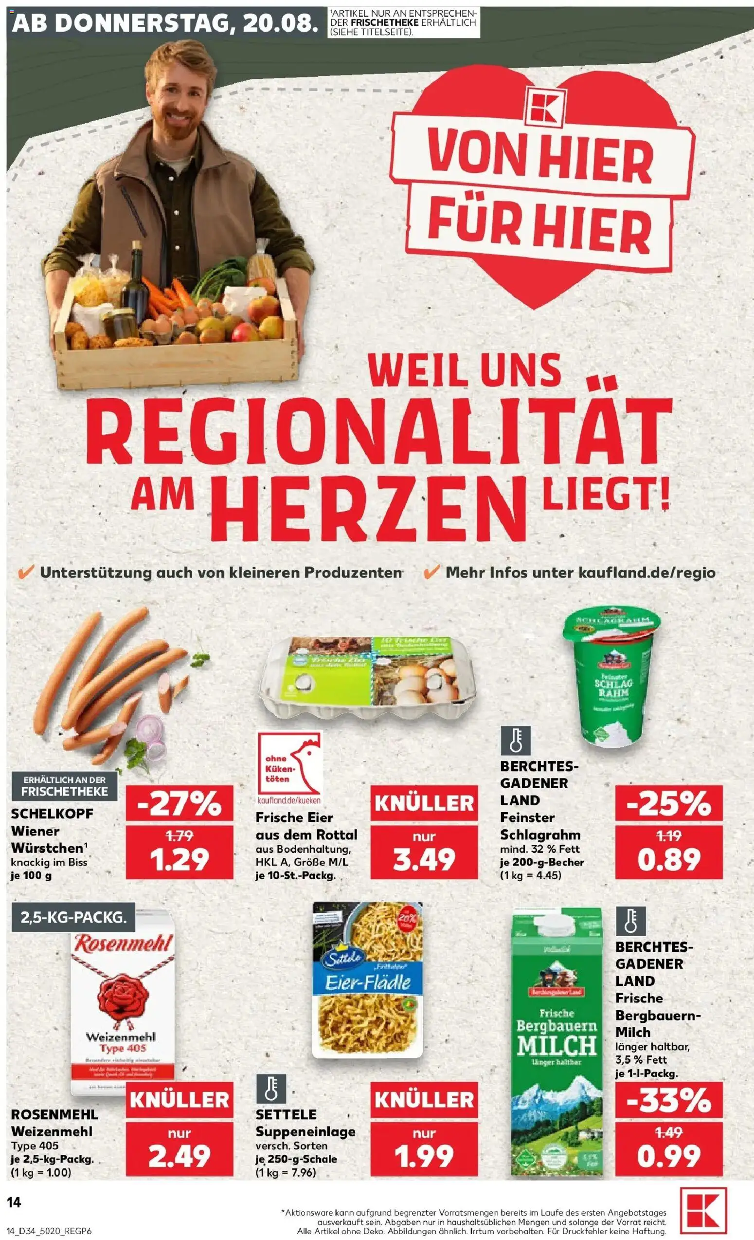 Kaufland Prospekt Gröbenzell – gültig ab 17.08.2026 | Seite: 25 | Produkte: Milch, Eier, Weizenmehl