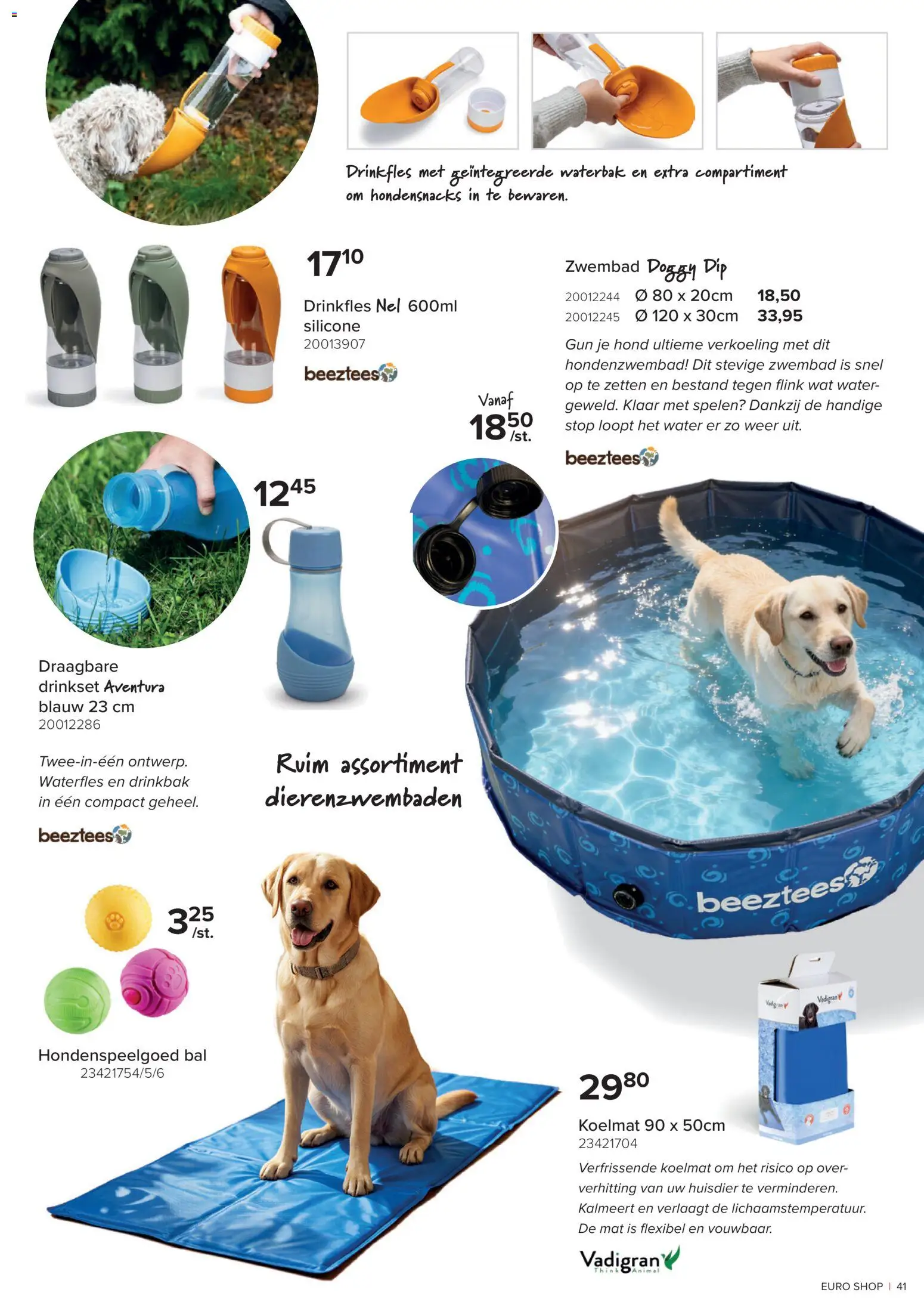 {H1} | Pagina: 41 | Producten: Waterfles, Hondenspeelgoed, Dip, Bal