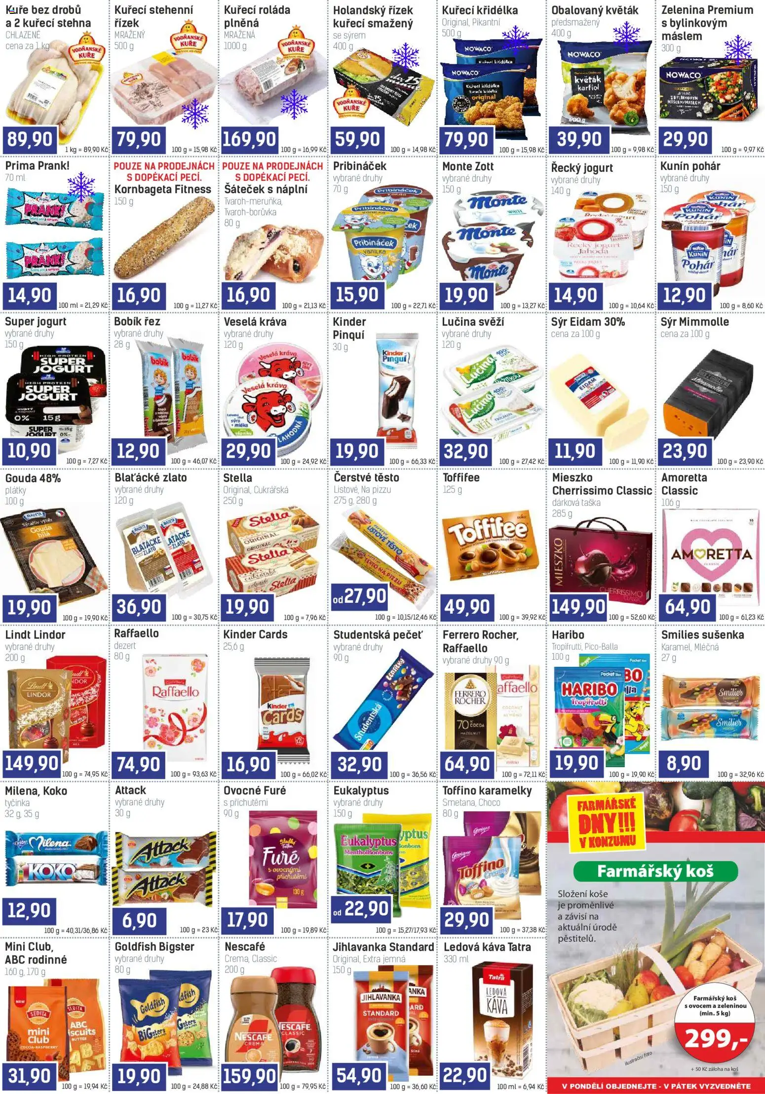 Konzum leták od 17.06.2026 | Strana: 2 | Produkty: Řecký jogurt, Lindt, Káva, Pribináček