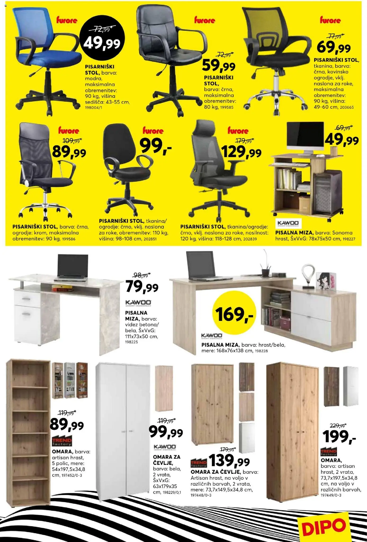 Novi Dipo katalog ponudbe – veljaven od 02.09.2026 | Stran: 9 | Izdelki: Omara, Barva