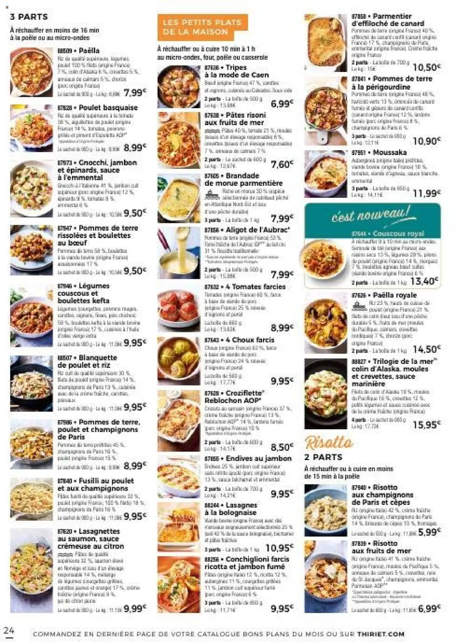 {H1} | Page: 27 | Produits: Fruits de mer, Casserole, Ricotta, Pâtes