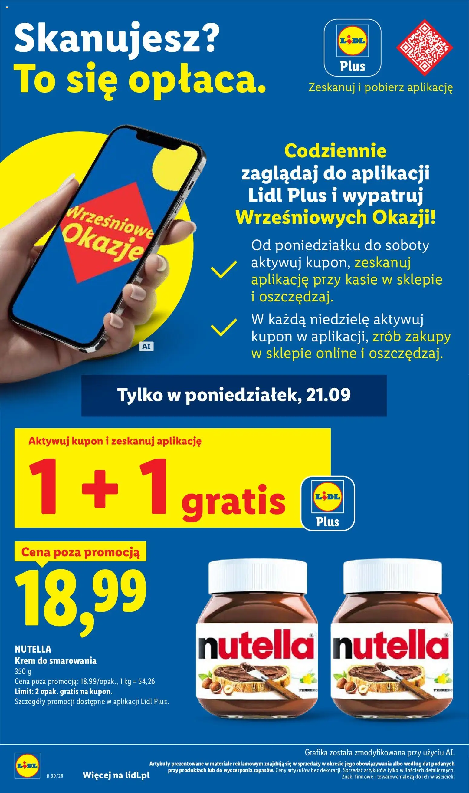 Lidl Polsko leták od 21.09.2026 | Strana: 12 | Produkty: Krém, Nutella