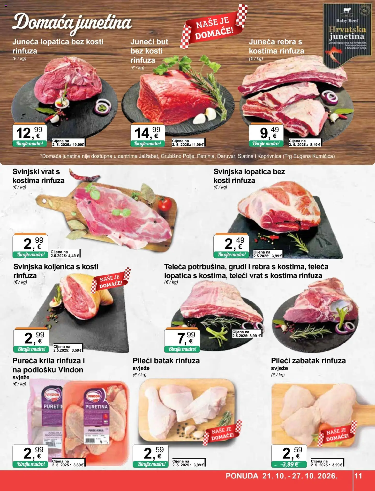 KTC katalog | vrijedi od 21.10.2026 | Stranica: 11 | Proizvodi: Puretina, Vrat, Svinjski vrat, Lopatica