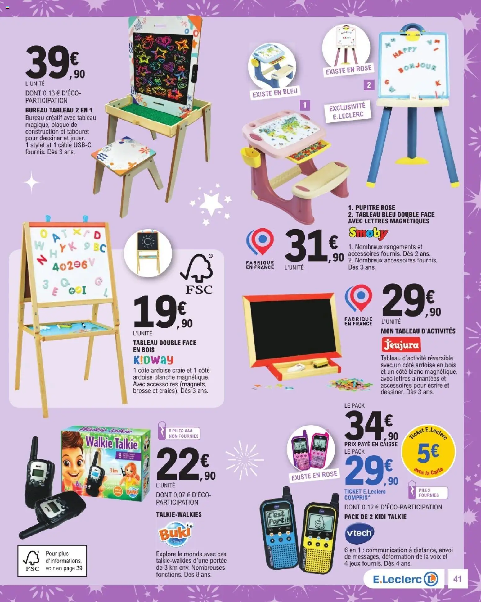 {H1} | Page: 41 | Produits: Bureau, Stylet, Brosse, Tableau double face