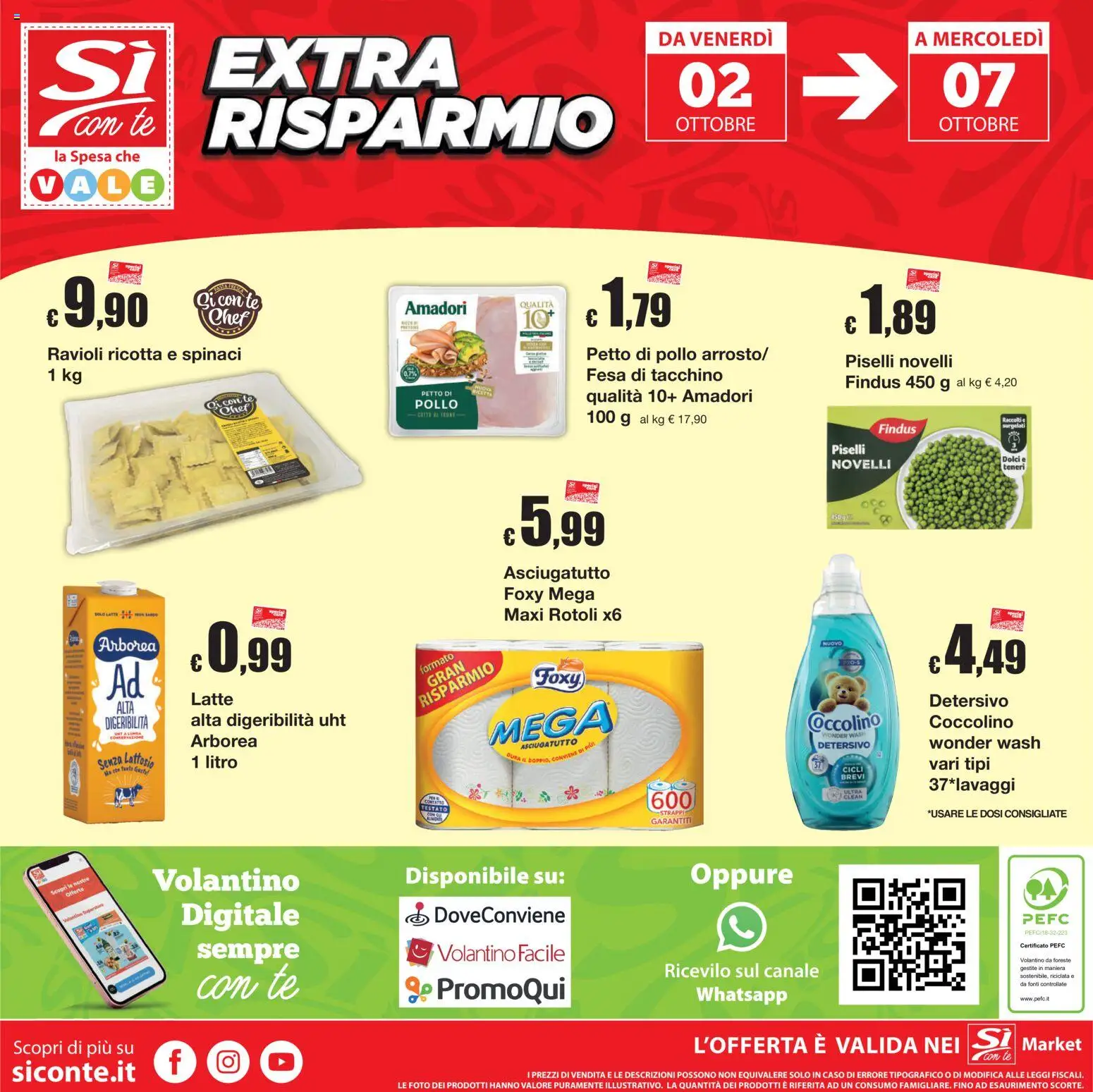 Volantino Sì con Te del 24/09/2026 | Pagina: 16 | Prodotti: Tè, Ravioli, Ricotta, Dolci