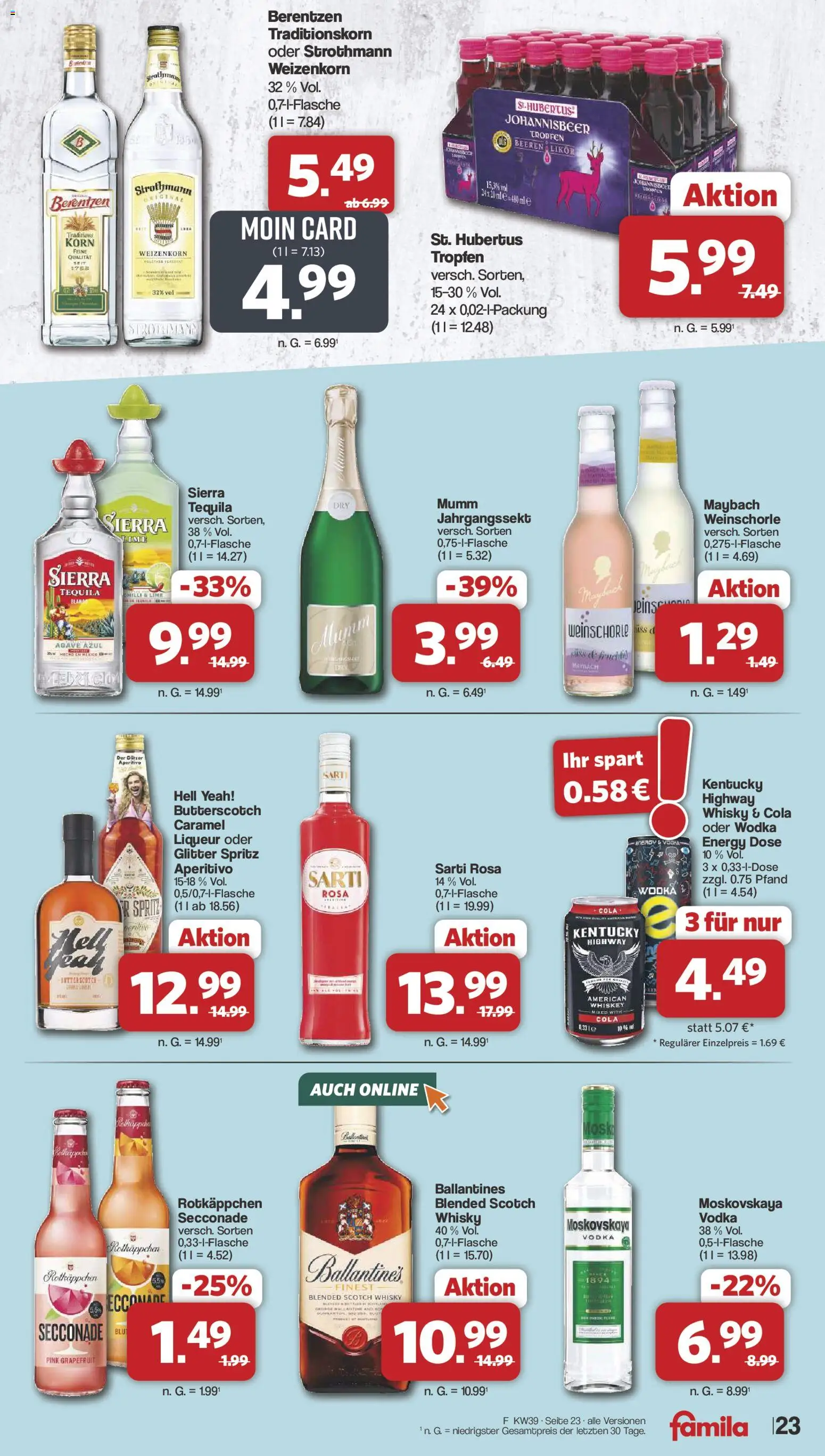 Famila Nordwest Prospekt – gültig ab 21.09.2026 | Seite: 24 | Produkte: Whisky, Tequila, Vodka, Wodka