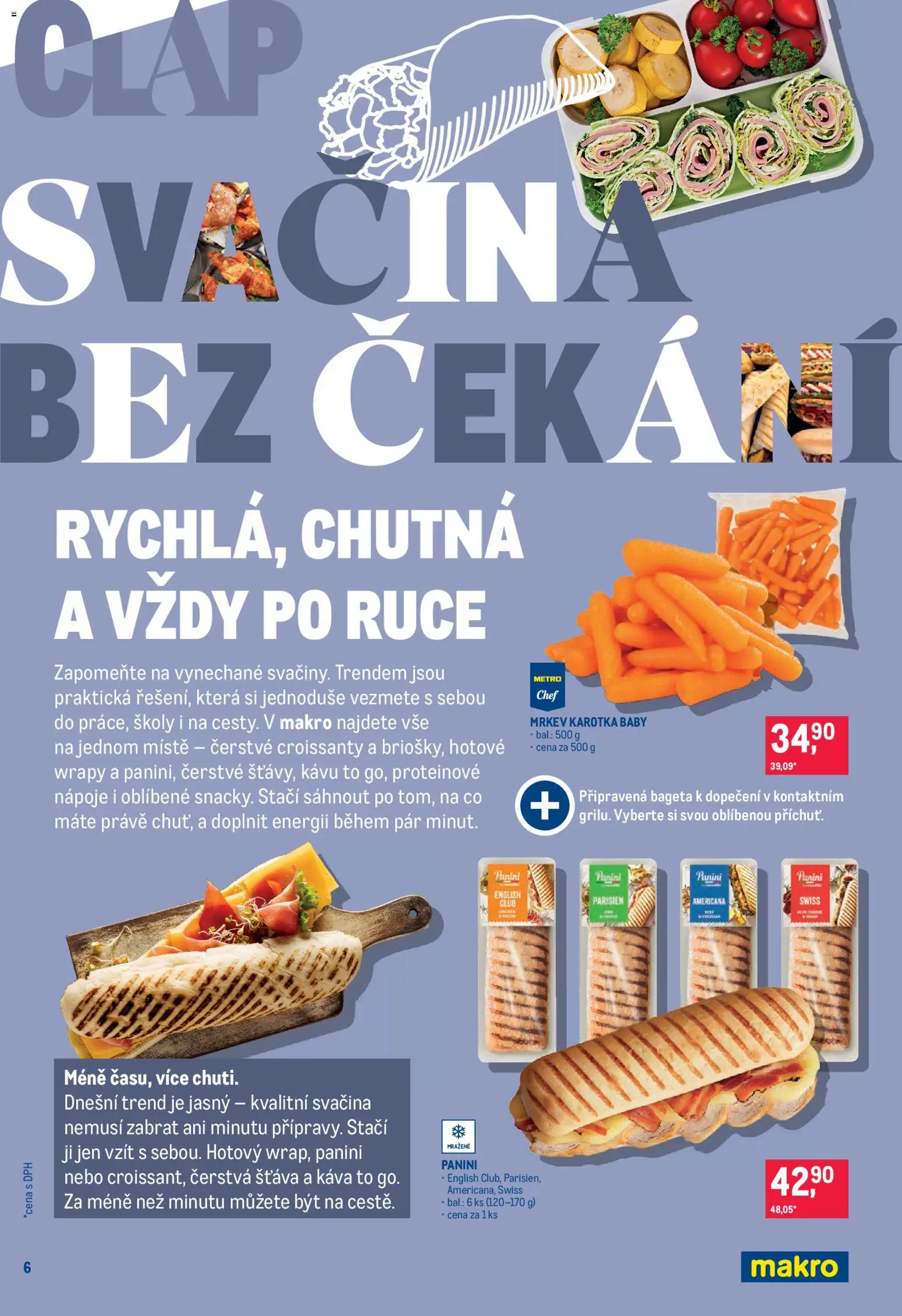 Makro leták - Pro milovníky jídla od 23.09.2026 | Strana: 6 | Produkty: Káva, Mrkev, Bageta, Šťáva