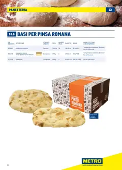 Anteprima del volantino Base pinsa bianca senza glutine senza lattosio, Base pinsa bianca senza glutine senza lattosio in confezione, 240 g, 1 pezzo, 17x30 cm. Modalità e tempi di rinvenimento: Temperatura ambiente 10 minuti Forno 5 minuti valido a partire dal 30.06.2025 | Pagina: 91 | Prodotti: Forno