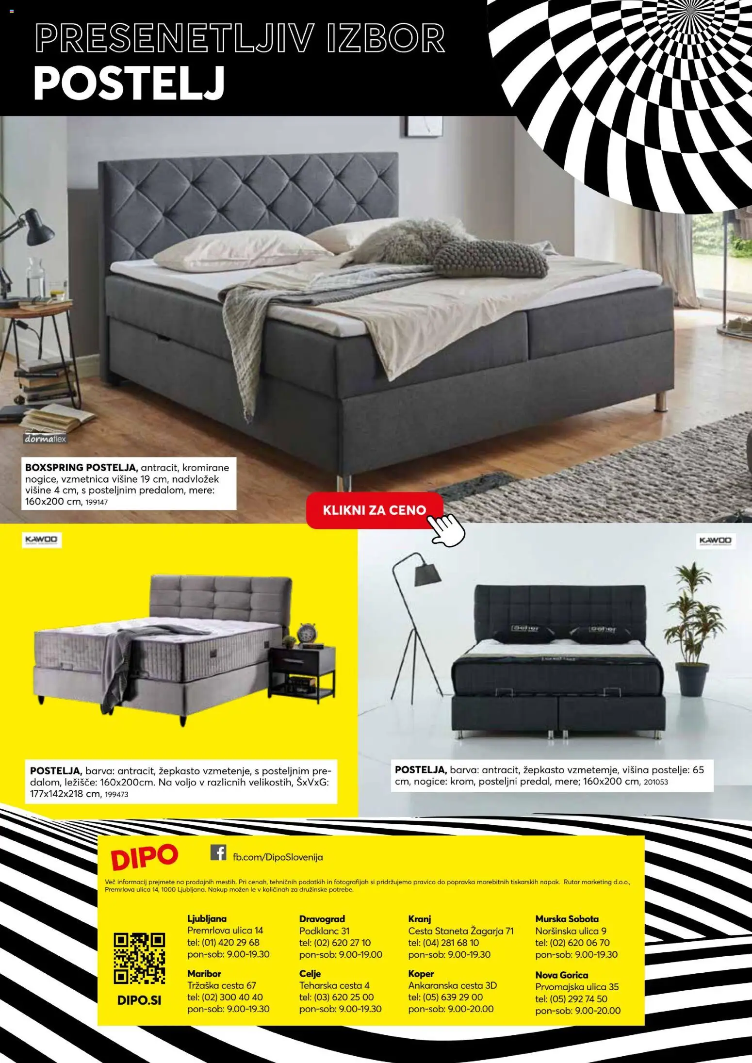 Novi Dipo katalog ponudbe – veljaven od 07.08.2026 | Stran: 22 | Izdelki: Ležišče, Nadvložek, Vzmetnica, Barva