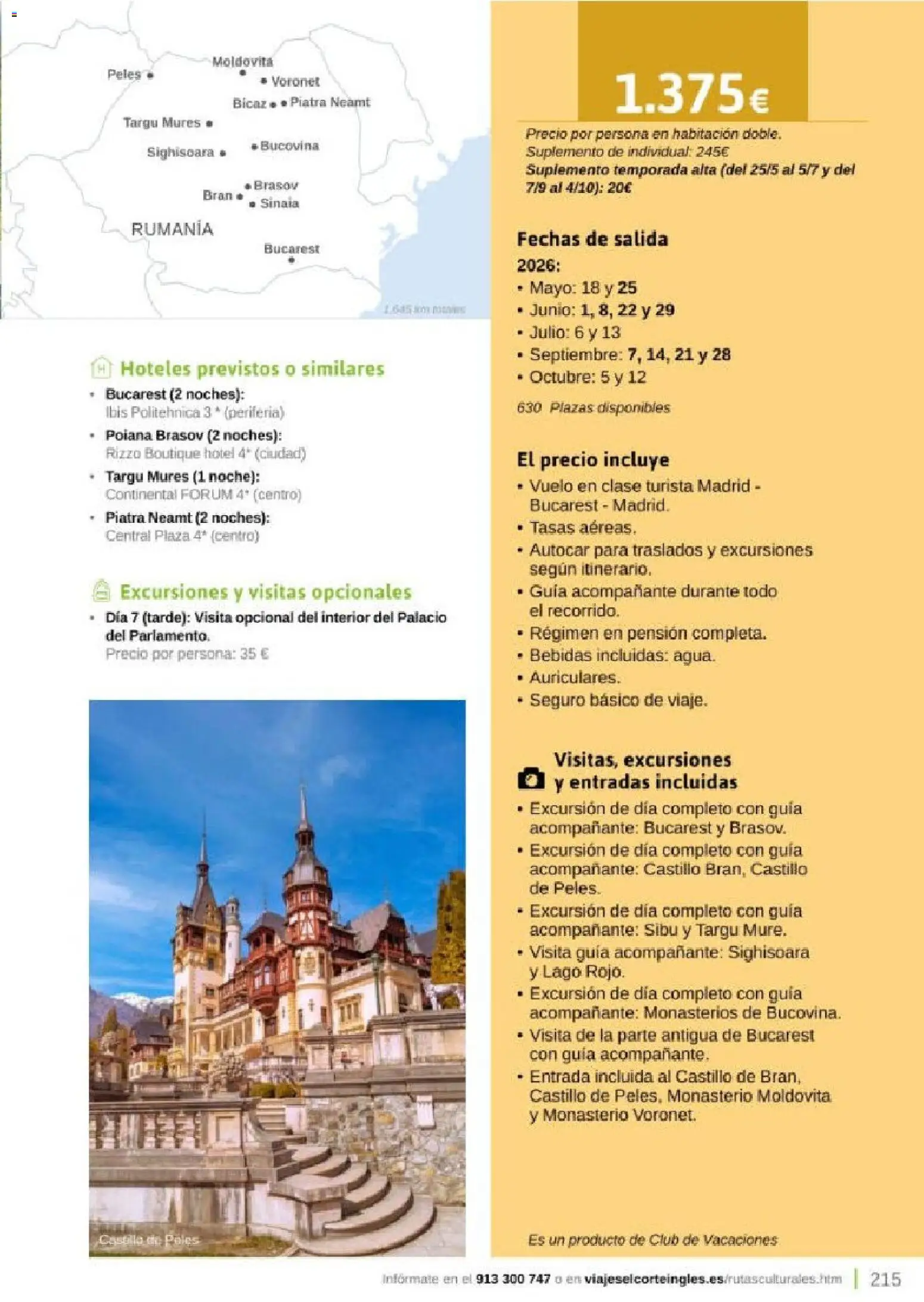 Viajes El Corte Inglés Rutas Culturales de la Comunidad de Madrid │ válido desde el 01.04.2026 | Página: 215