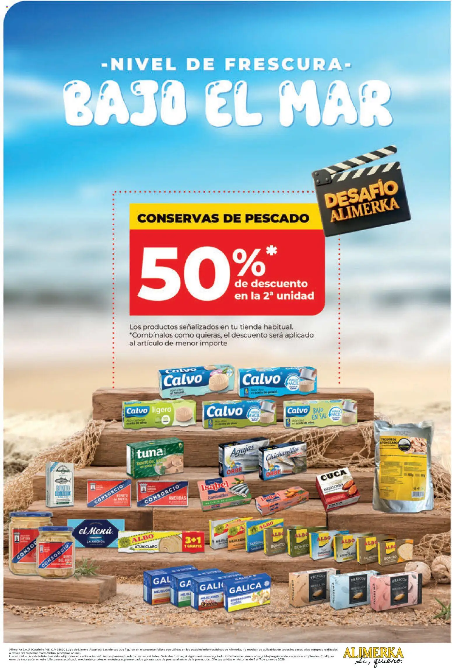 Alimerka folleto Asturias │ válido desde el 01.06.2026 | Página: 16 | Productos: Pescado, Prensa, Atún claro