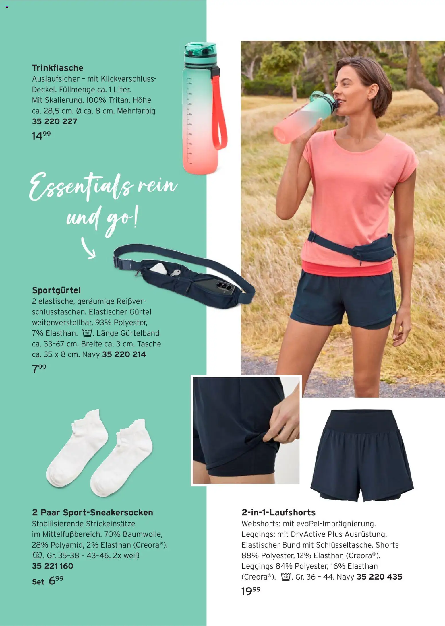 Prospekt Tchibo Stark durch den Sommer – gültig ab 24.06.2026 | Seite: 10 | Produkte: Tasche, Leggings, Gürtel