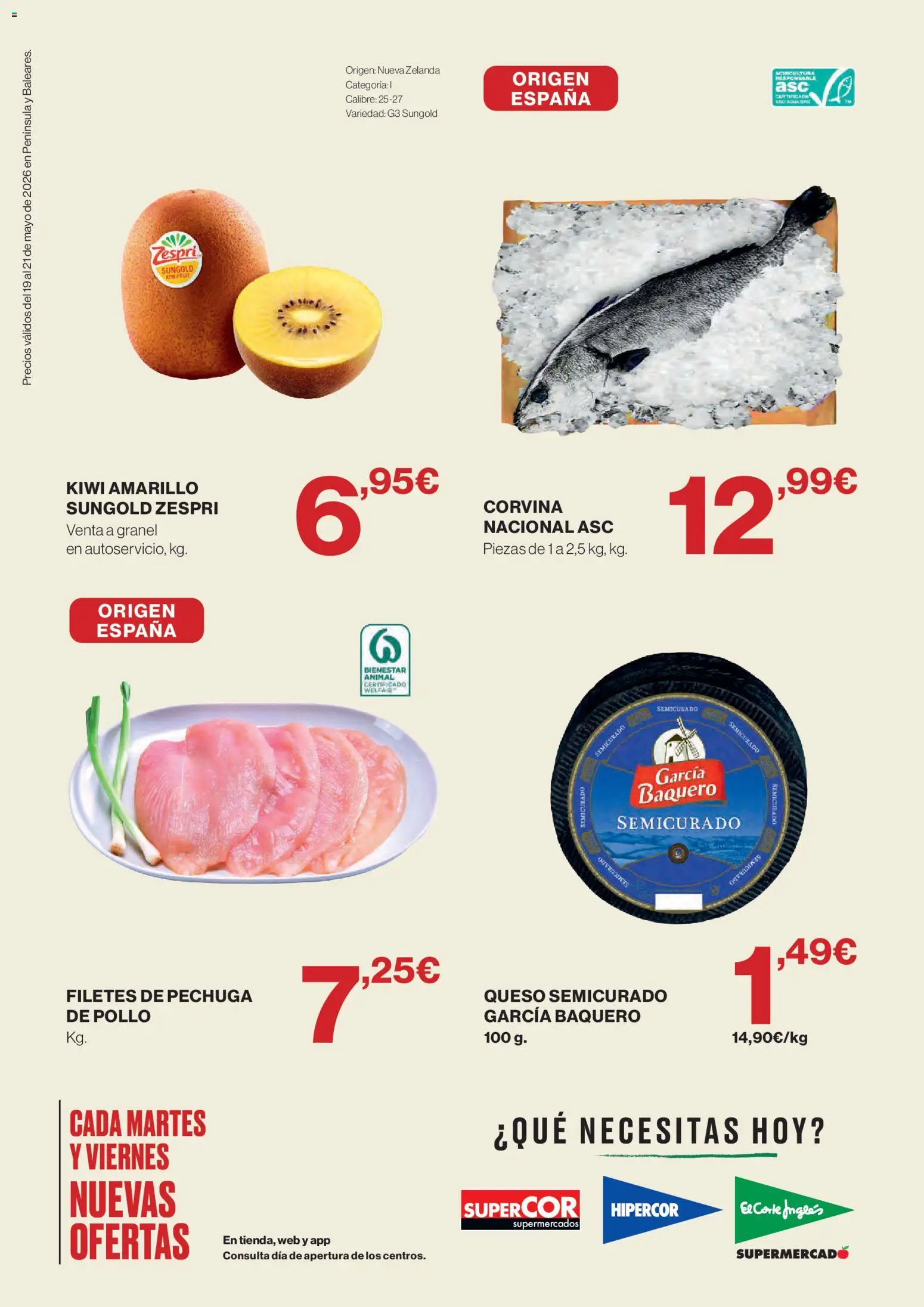 El Corte Inglés ofertas │ válido desde el 19.05.2026 | Página: 2 | Productos: Queso, Kiwi
