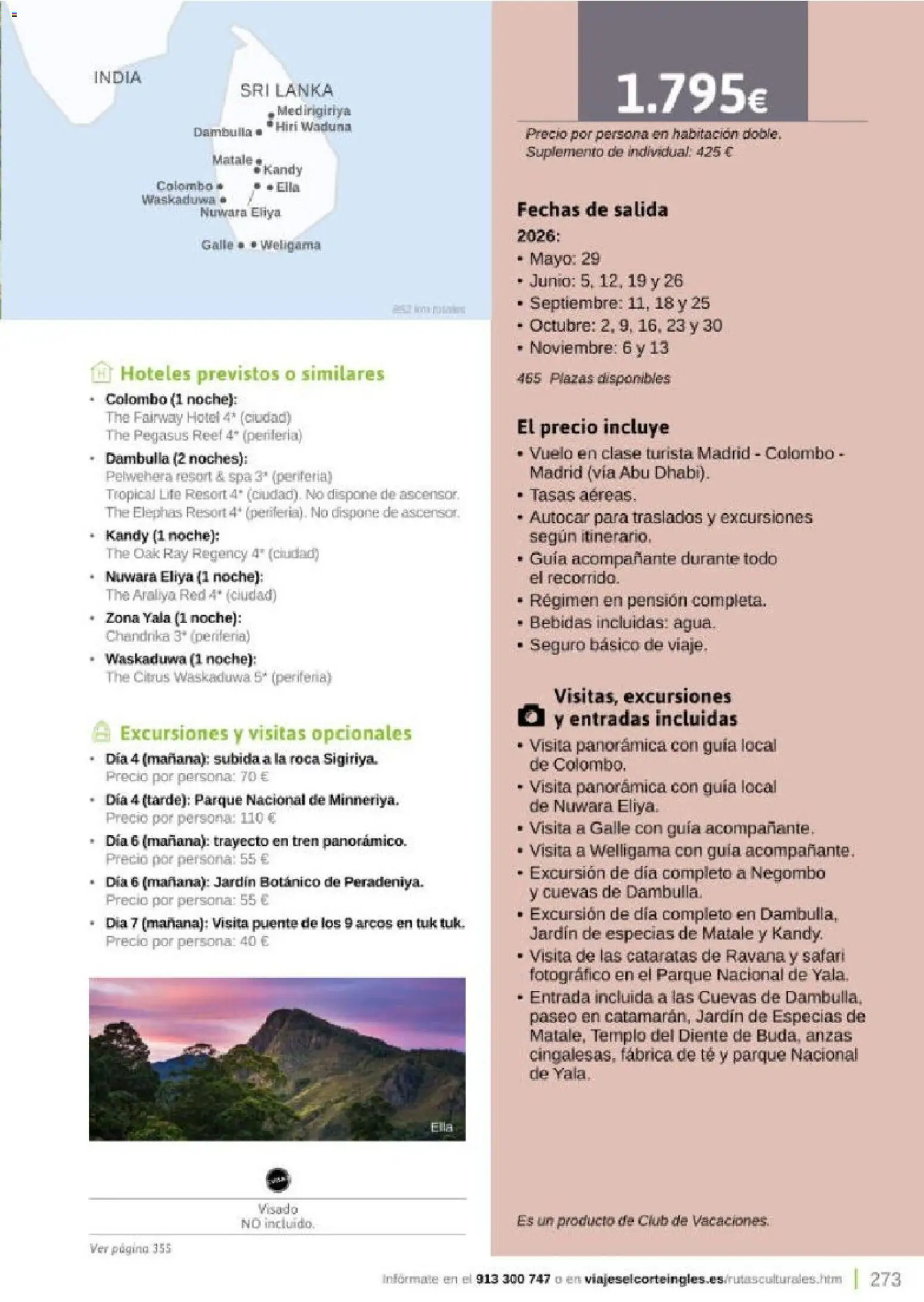 Viajes El Corte Inglés Rutas Culturales de la Comunidad de Madrid │ válido desde el 01.04.2026 | Página: 273 | Productos: Té