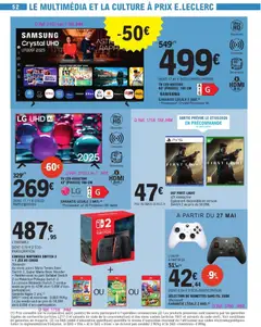 E.Leclerc - Prévisualisation de CONSOLE NINTENDO SWITCH 2 + 1 JEU AU CHOIX, CONSOLE NINTENDO SWITCH 2 + 1 JEU AU CHOIX, Au choix parmi Mario Tennis Fever Switch 2, Super Mario Bros. Wonder + Rendez-vous au parc Bellabel Switch 2 ou Pokémon Pokopia Switch 2. valide à partir de 26.05.2026 | Page: 52