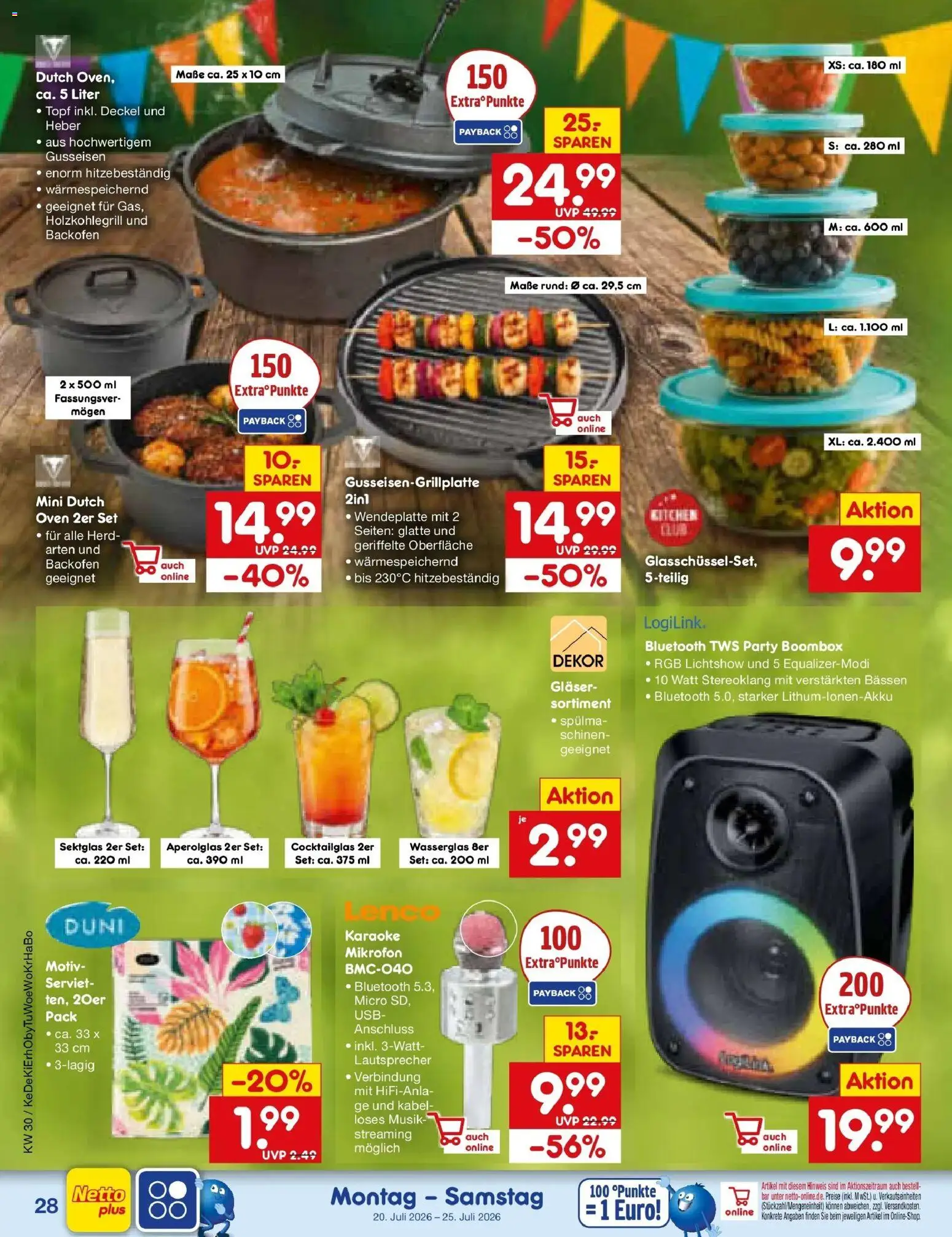 Netto Marken-Discount Prospekt Waiblingen-Bittenfeld – gültig ab 20.07.2026 | Seite: 46 | Produkte: Kabel, Mikrofon, Lautsprecher, Herd