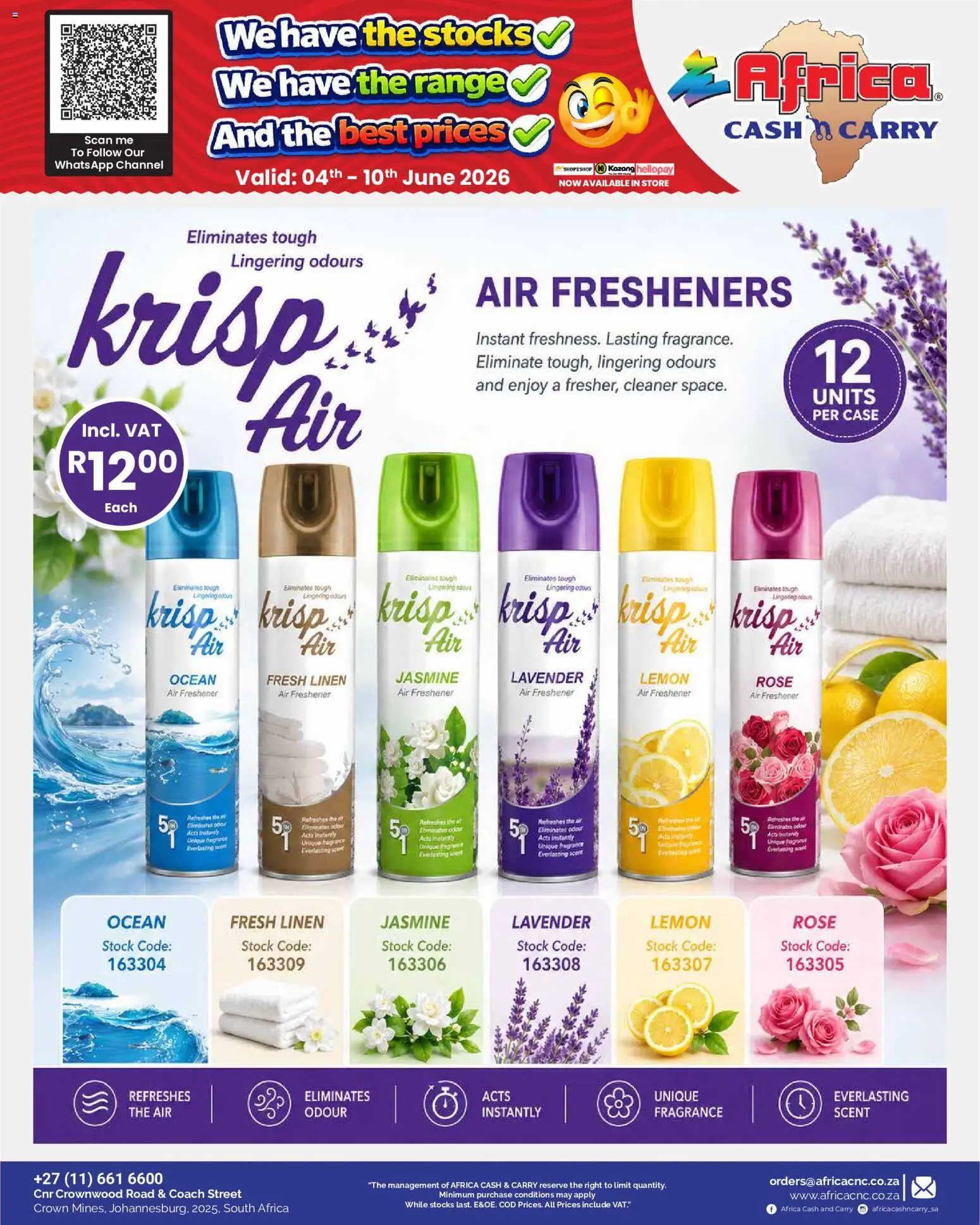 New Africa Cash & Carry catalogue – valid from 04.06.2026 | Page: 19 | Products: Case, Air freshener, Fragrance, Lemon