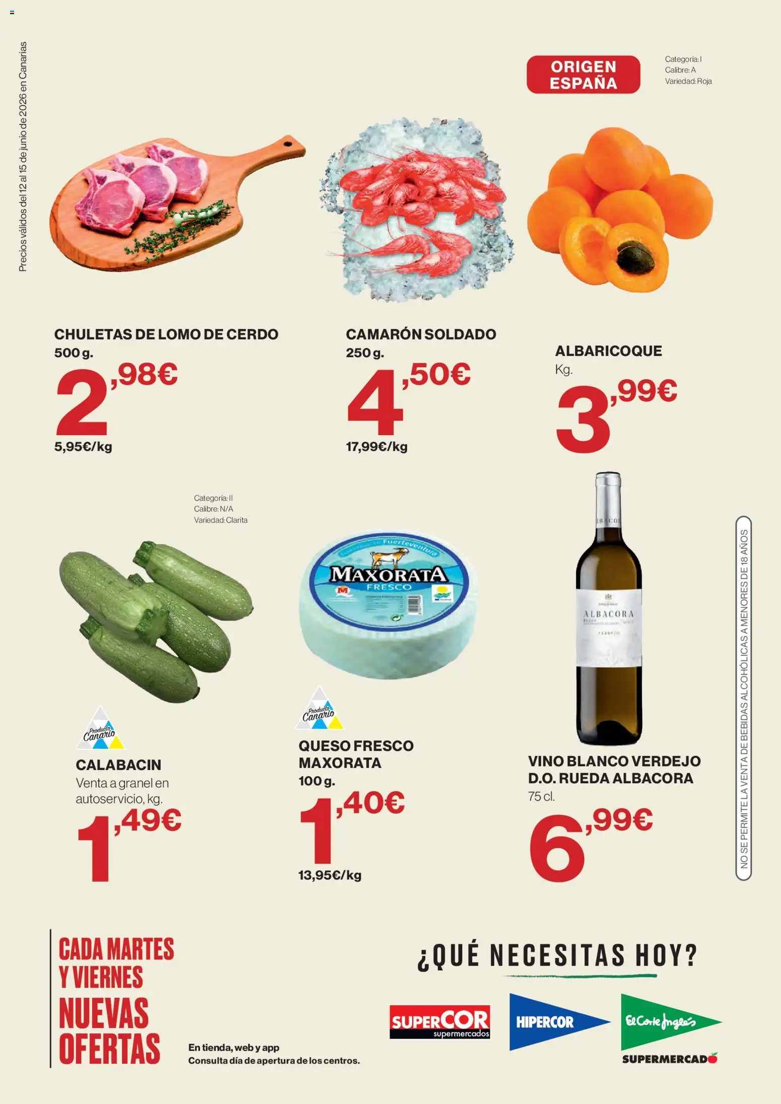 Supercor Canarias │ válido desde el 12.06.2026 | Página: 2 | Productos: Calabacín, Queso, Queso fresco, Cerdo