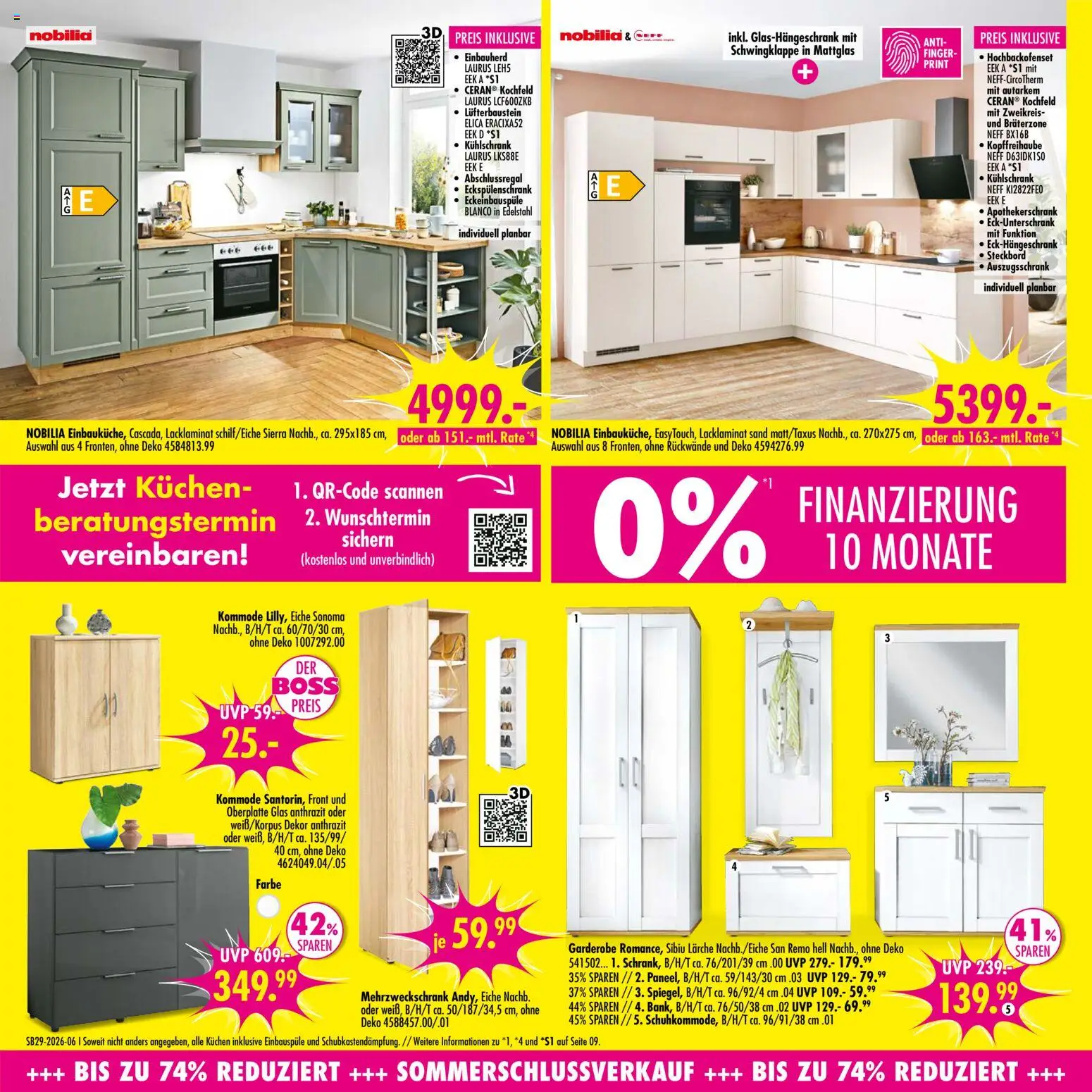 SB Möbel Boss Prospekt – gültig ab 11.07.2026 | Seite: 6 | Produkte: Neff, Kühlschrank, Kochfeld, Kuchen