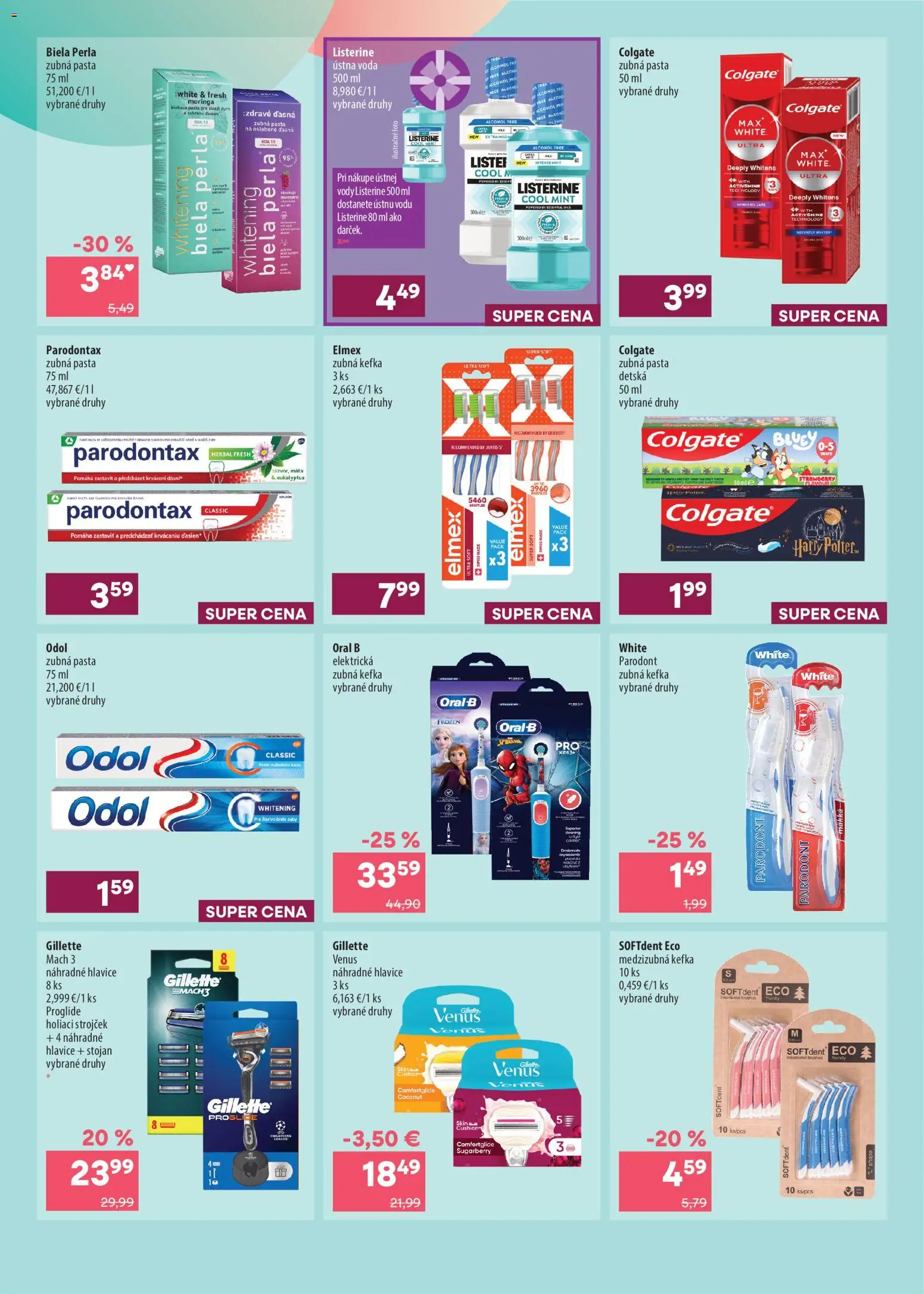 Nové 101 drogerie akcie – leták je platný od 09.09.2026 | Strana: 2 | Produkty: Zubná kefka, Strojček, Holiaci strojček, Voda