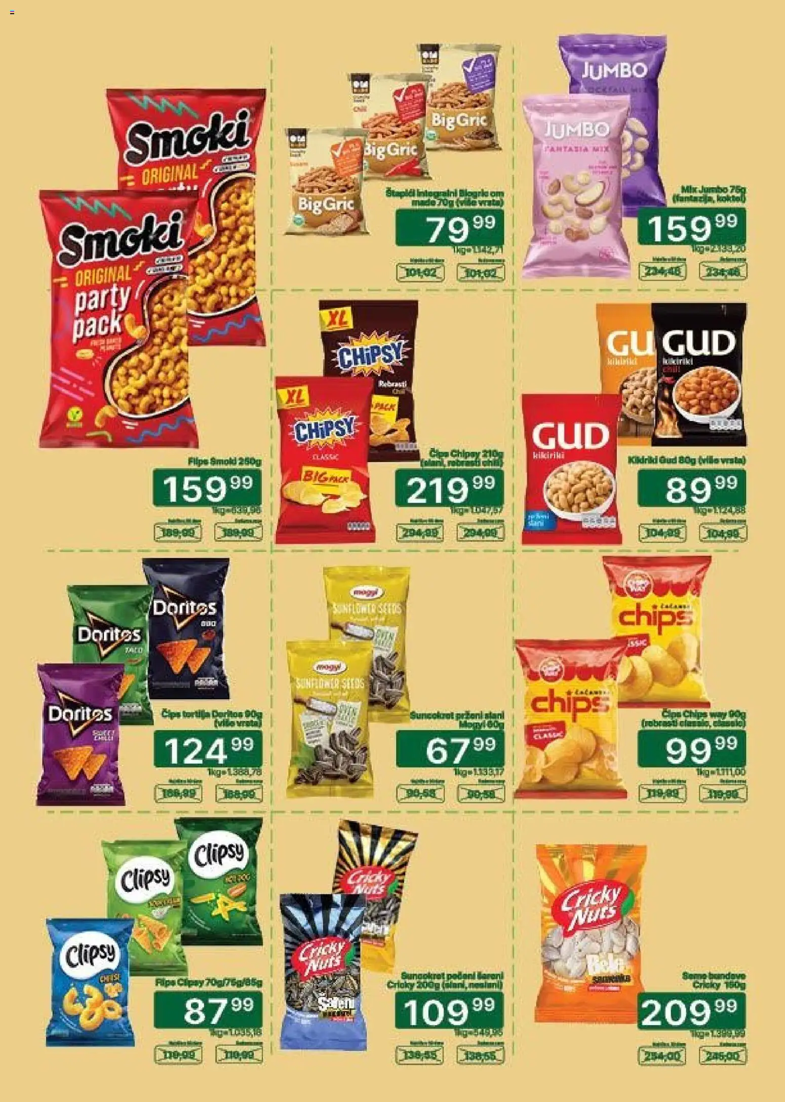 Univerexport katalog - važi od 17.08.2026 | Strana: 20 | Proizvode: Čips, Smoki, Kikiriki, Doritos