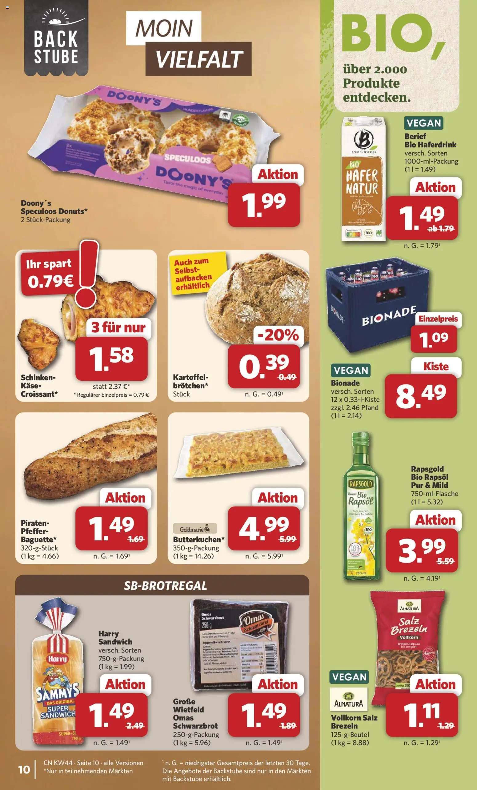Combi Prospekt – gültig ab 26.10.2026 | Seite: 10 | Produkte: Bionade, Salz, Pfeffer, Schinken