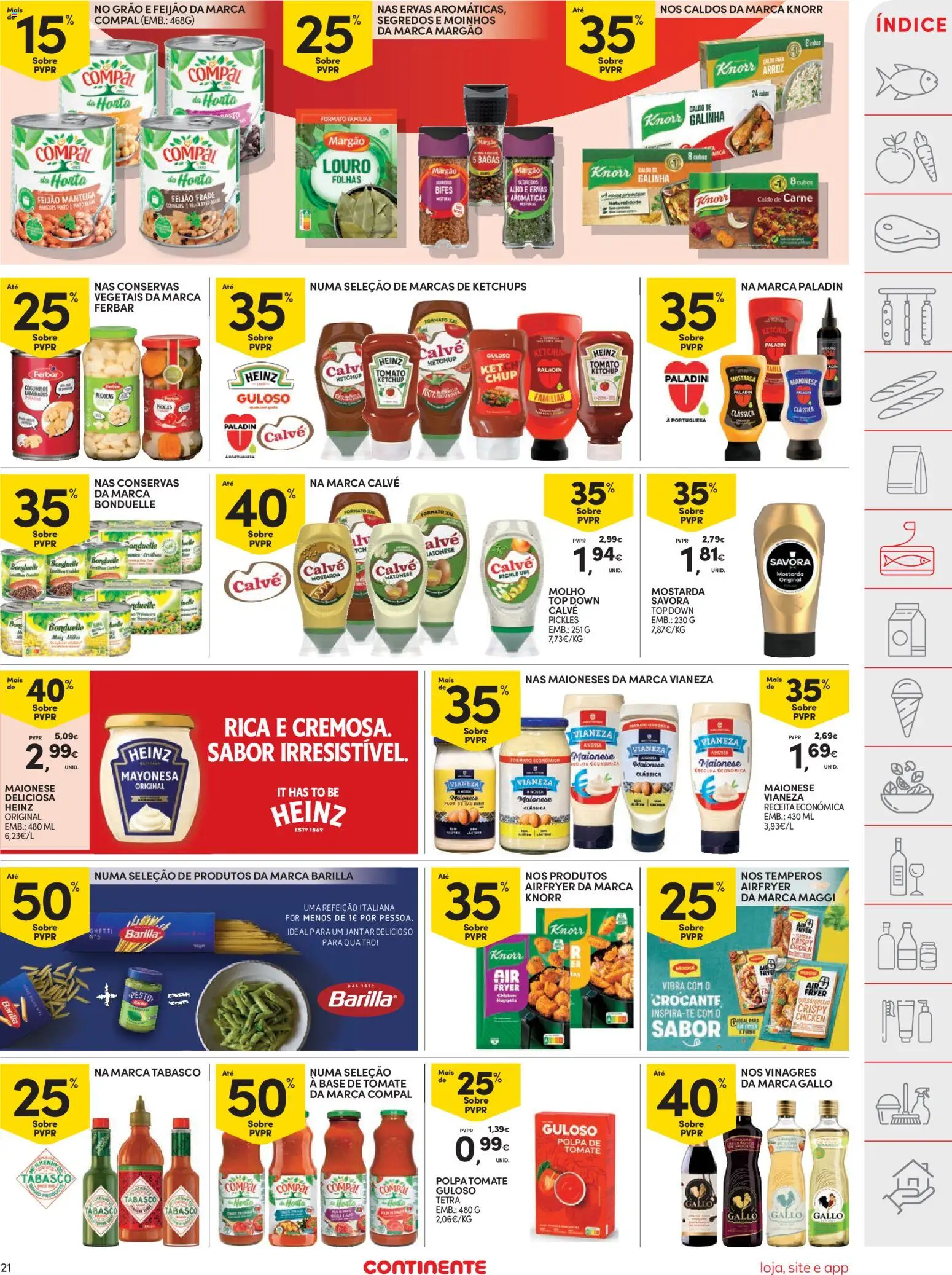Continente folheto │ válido de 18/08/2026 | Página: 21 | Produtos: Top, Mostarda, Base, Caldo