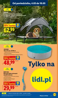 Pogląd oferty "Lidl Katalog" - ważna od 04.05.2026 | Strona: 43 | Produkty: Wyrzutnia, Leżak, Basen, Legowisko dla psa