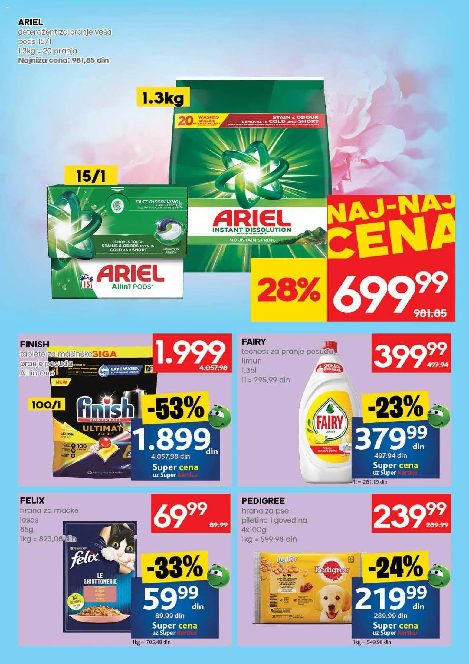 Idea katalog - važi od 30.07.2026 | Strana: 31 | Proizvode: Pedigree, Finish, Piletina, Limun