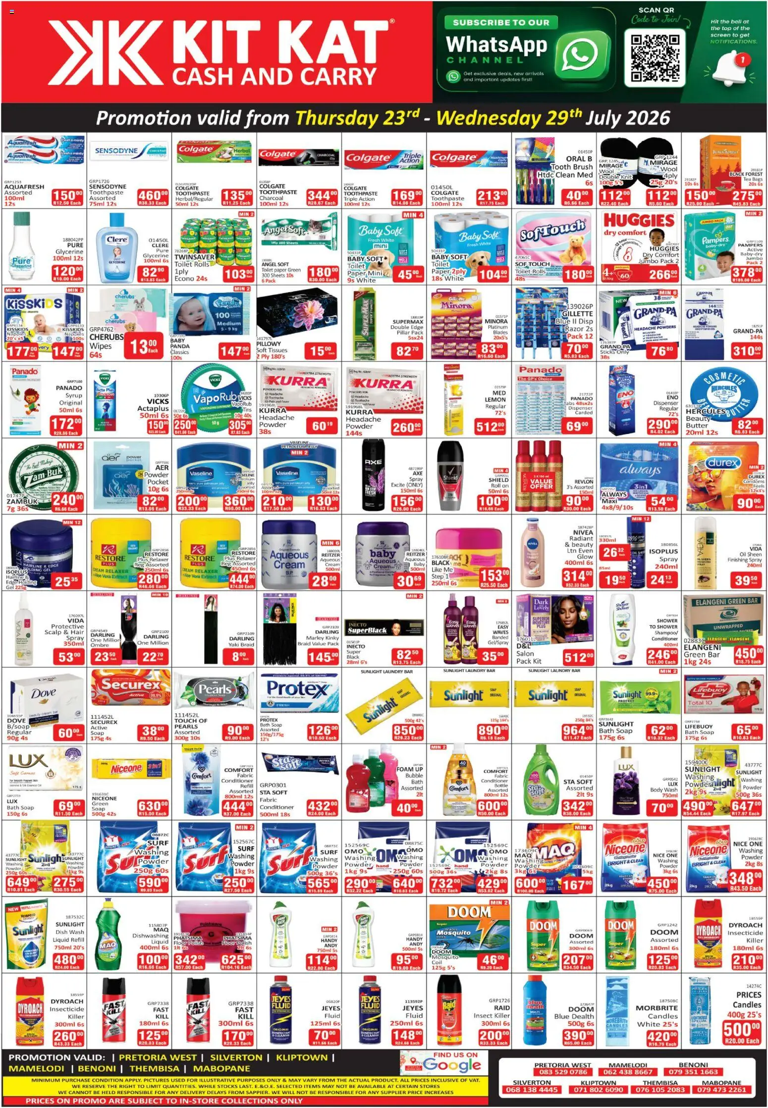 New KIT KAT Cash & Carry catalogue – valid from 23/07/2026 | Page: 3 | Products: Toilet, Butter, Conditioner, Nappies