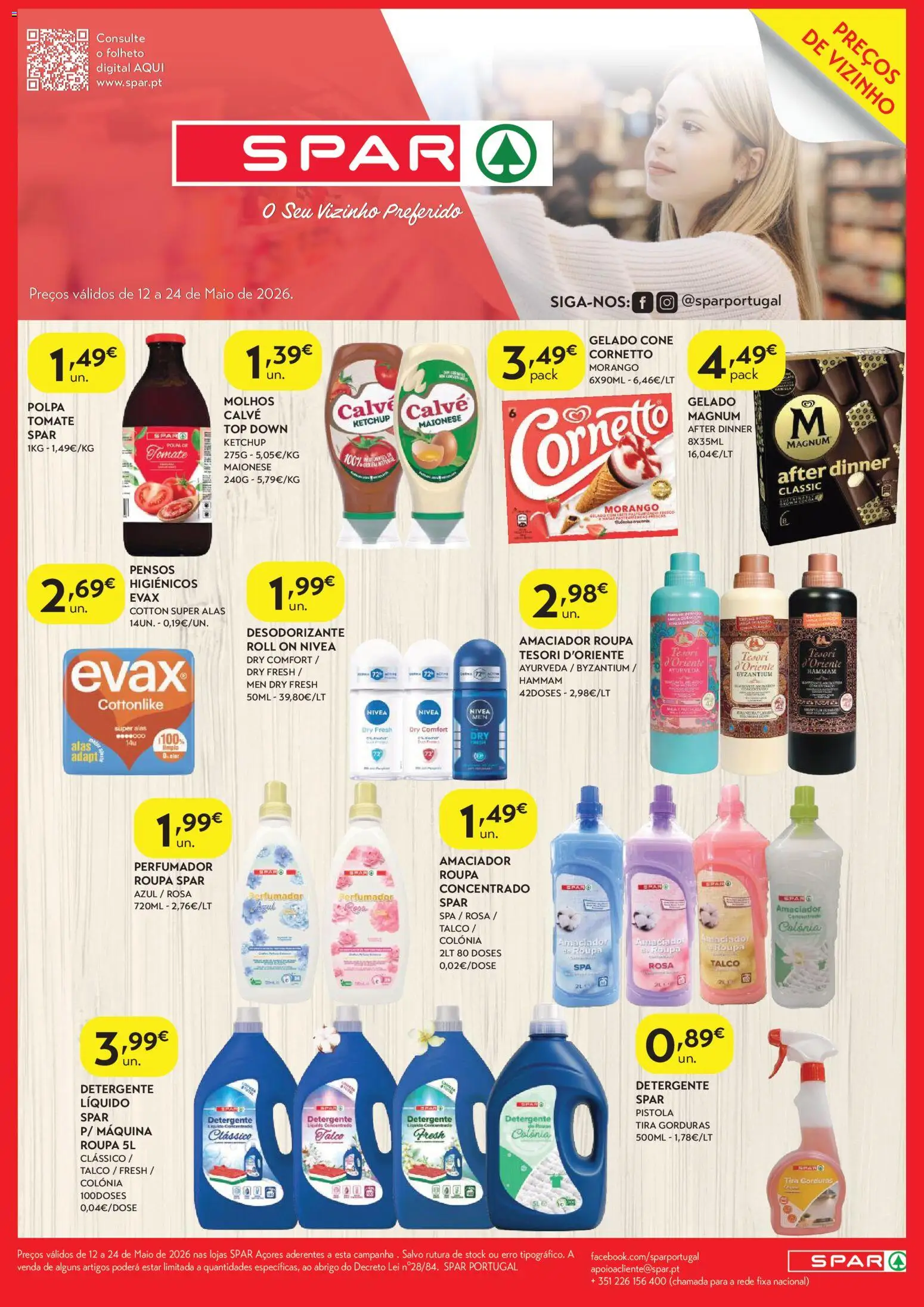 Spar folheto │ válido de 12.05.2026 | Página: 2 | Produtos: Desodorizante, Gelado, Maionese, Tomate