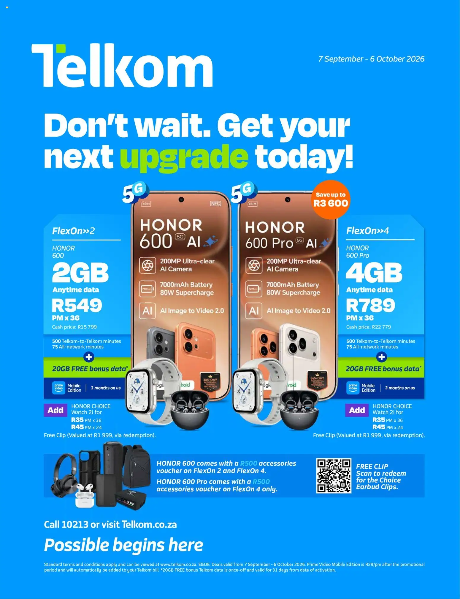 New Telkom catalogue – valid from 07/09/2026 | Page: 32 | Products: Data, Watch, Camera, Battery
