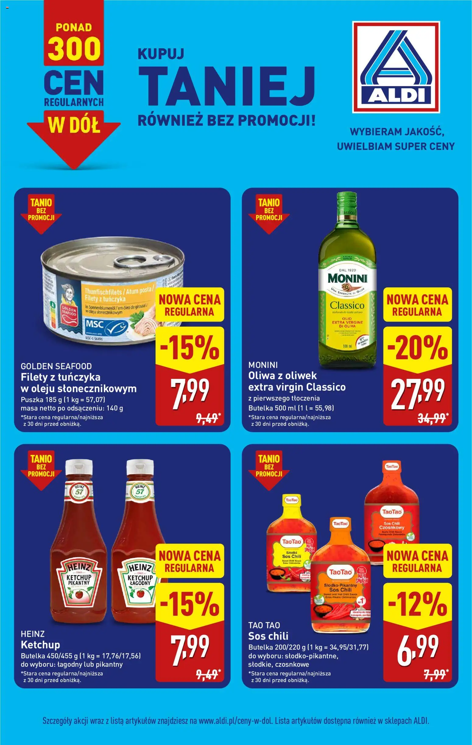 Aldi gazetka - Ceny w dół od 14.09.2026 | Strona: 3 | Produkty: Chili, Ketchup, Oliwa z oliwek, Sos