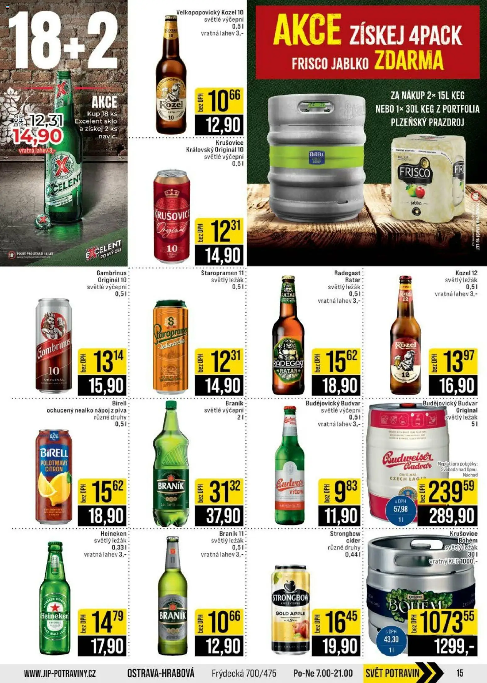 Jip leták - Cash & Carry od 01.07.2026 | Strana: 15 | Produkty: Cider, Braník, Krušovice, Láhev