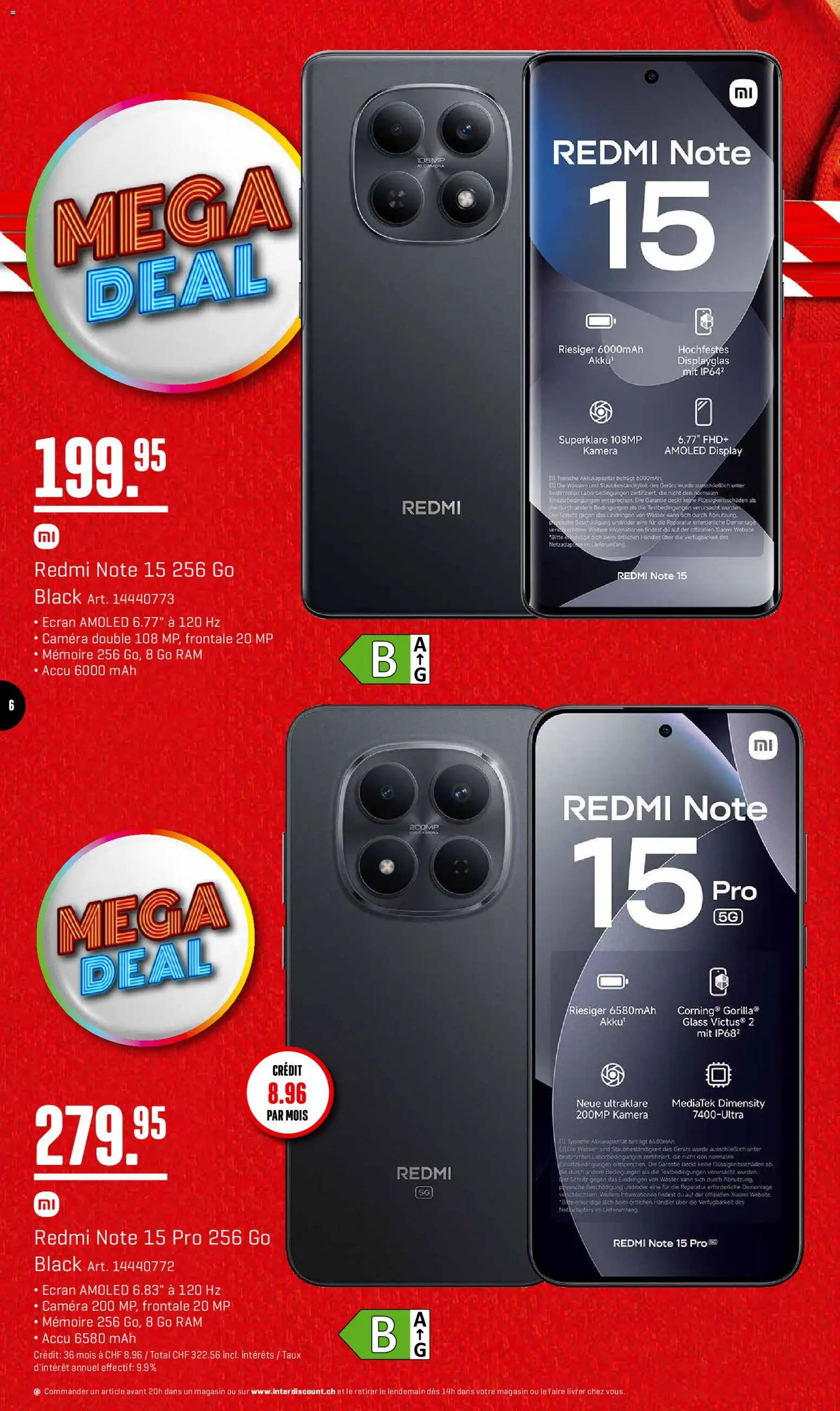 Interdiscount aktionen FR – gültig ab 19.10.2026 | Seite: 6 | Produkte: Wasser, Kamera, Xiaomi