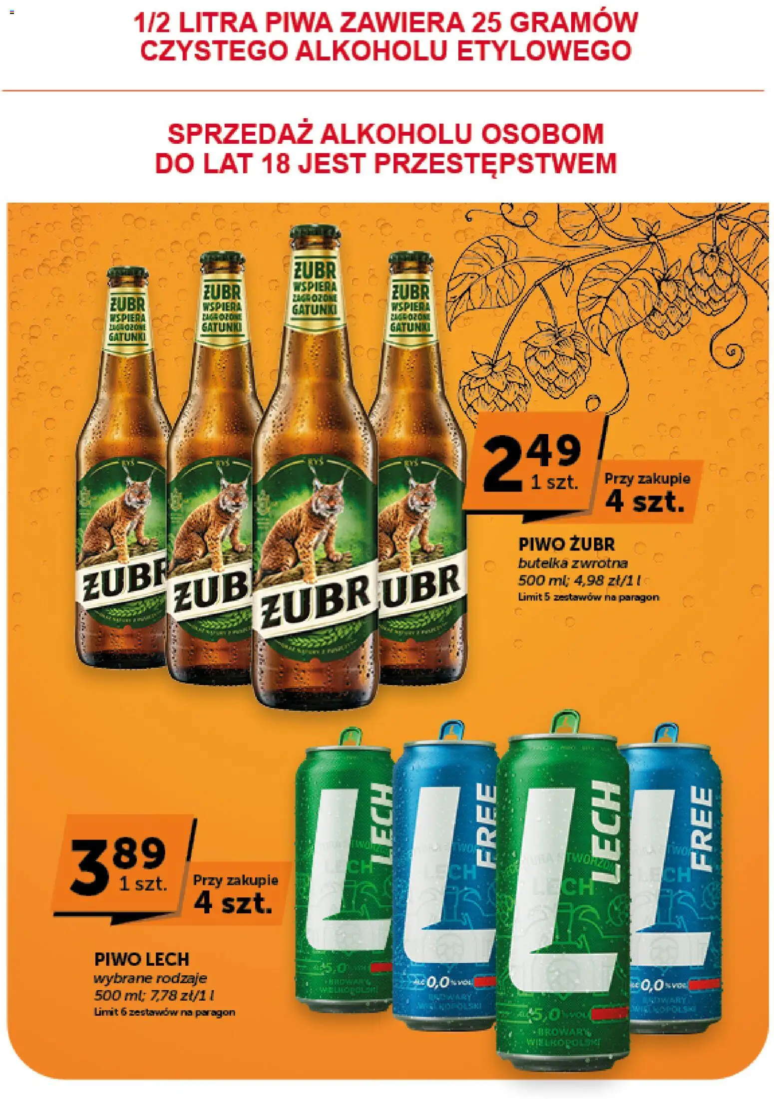Groszek gazetka od 03.09.2026 | Strona: 20 | Produkty: Piwo żubr, Lech, Piwo