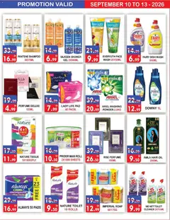 Preview of United Hypermarket catalogue valid from 10 Sep, 2026 | Page: 9 | Products: Pads, Powder, Shower, Shampoo