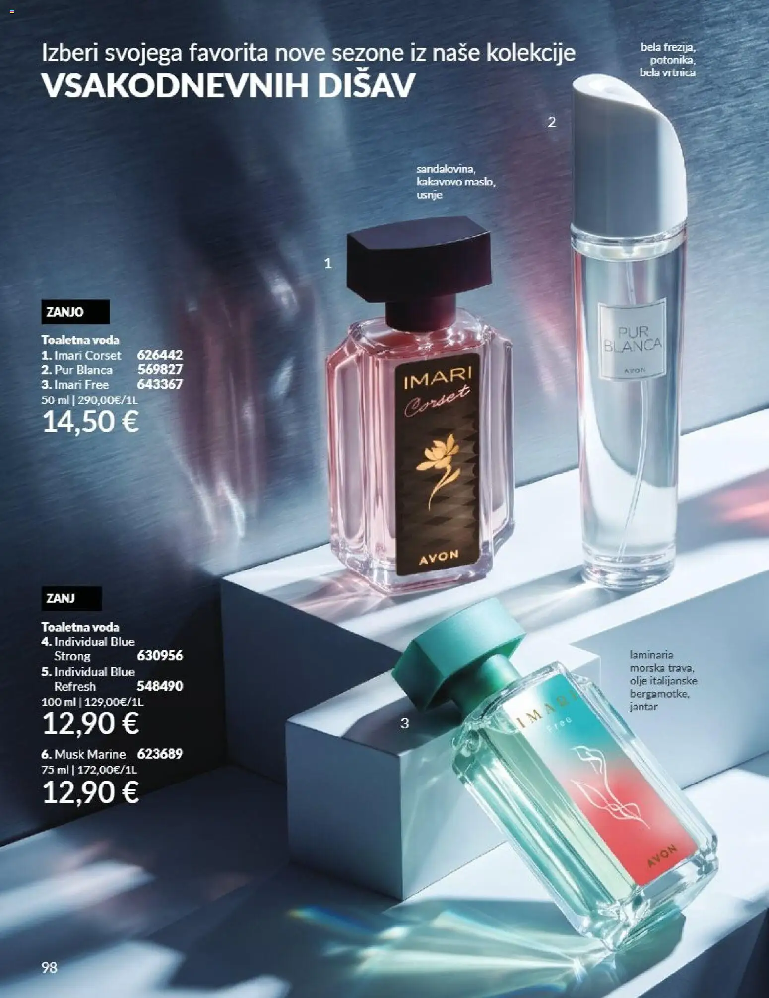 Novi Avon katalog ponudbe – veljaven od 01.09.2026 | Stran: 98 | Izdelki: Olje, Voda, Toaletna voda