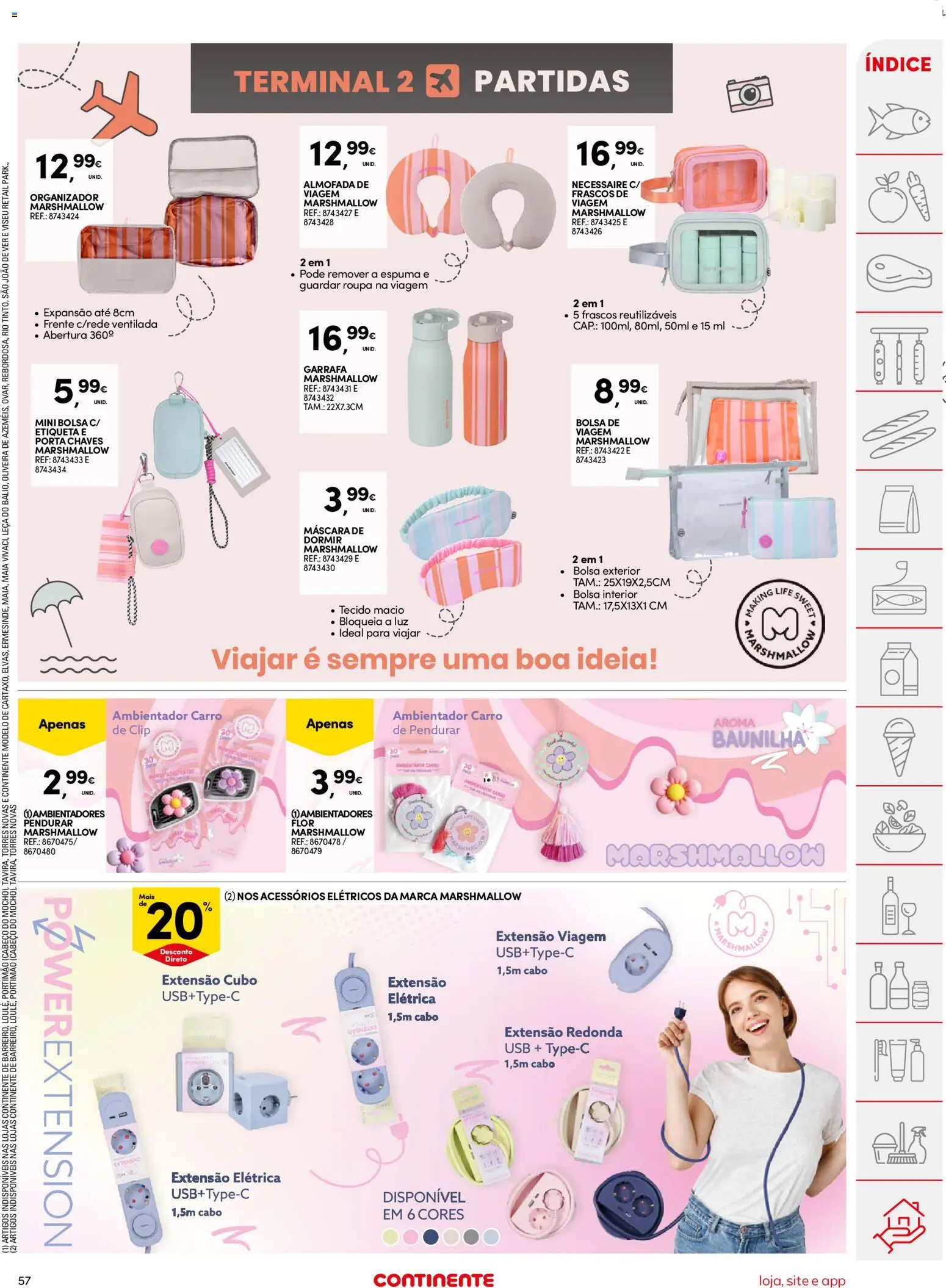 Continente folheto │ válido de 11/08/2026 | Página: 57 | Produtos: Necessaire, Porta, USB, Organizador