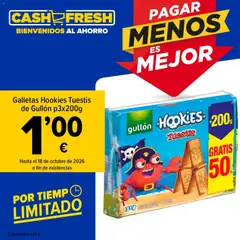 Vista previa Cash Fresh Galletas Hookies Tuestis de Gullón válido desde el 12/10/2026