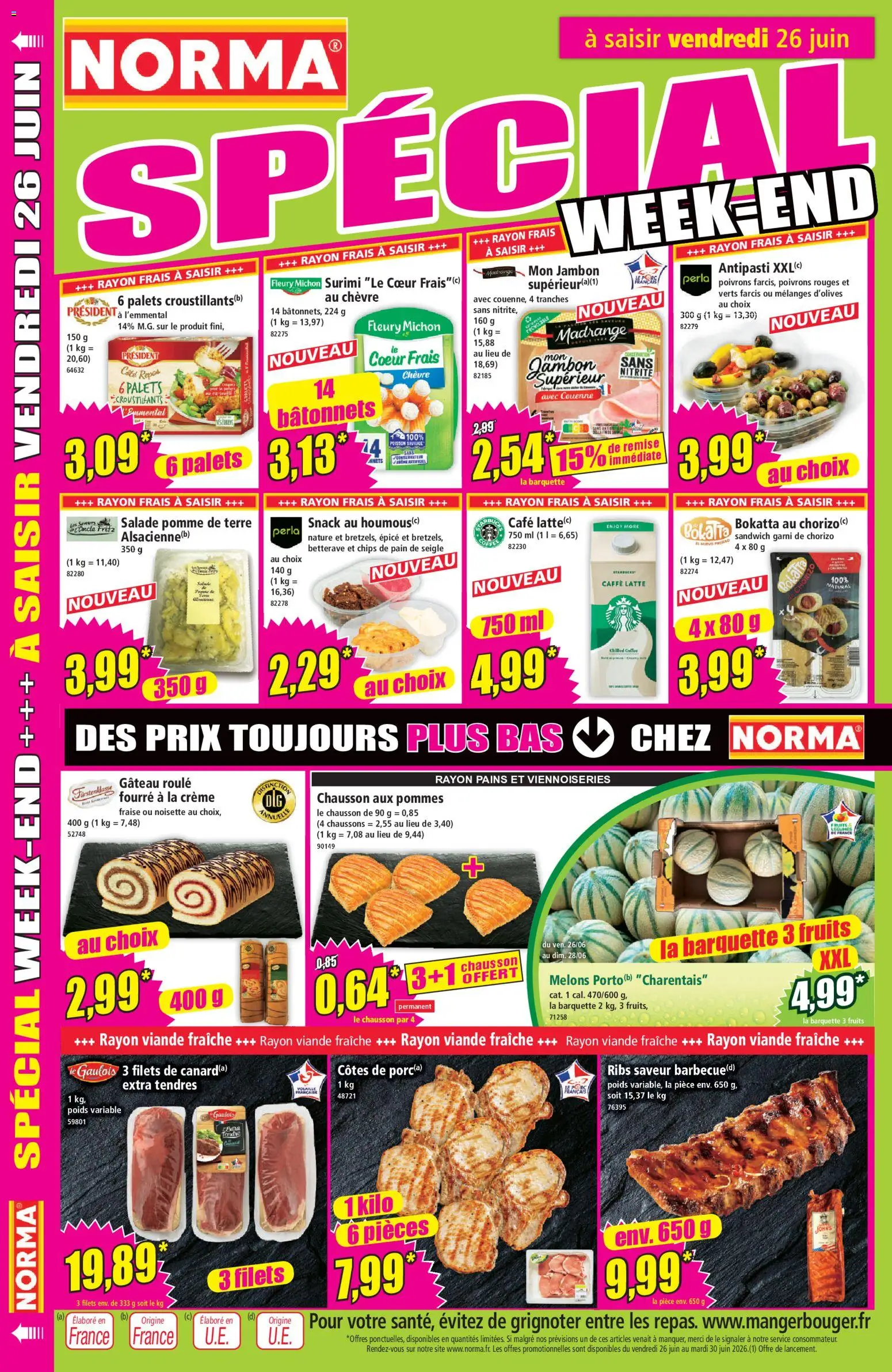 {H1} | Page: 12 | Produits: Fraise, Sandwich, Viennoiseries, Jambon