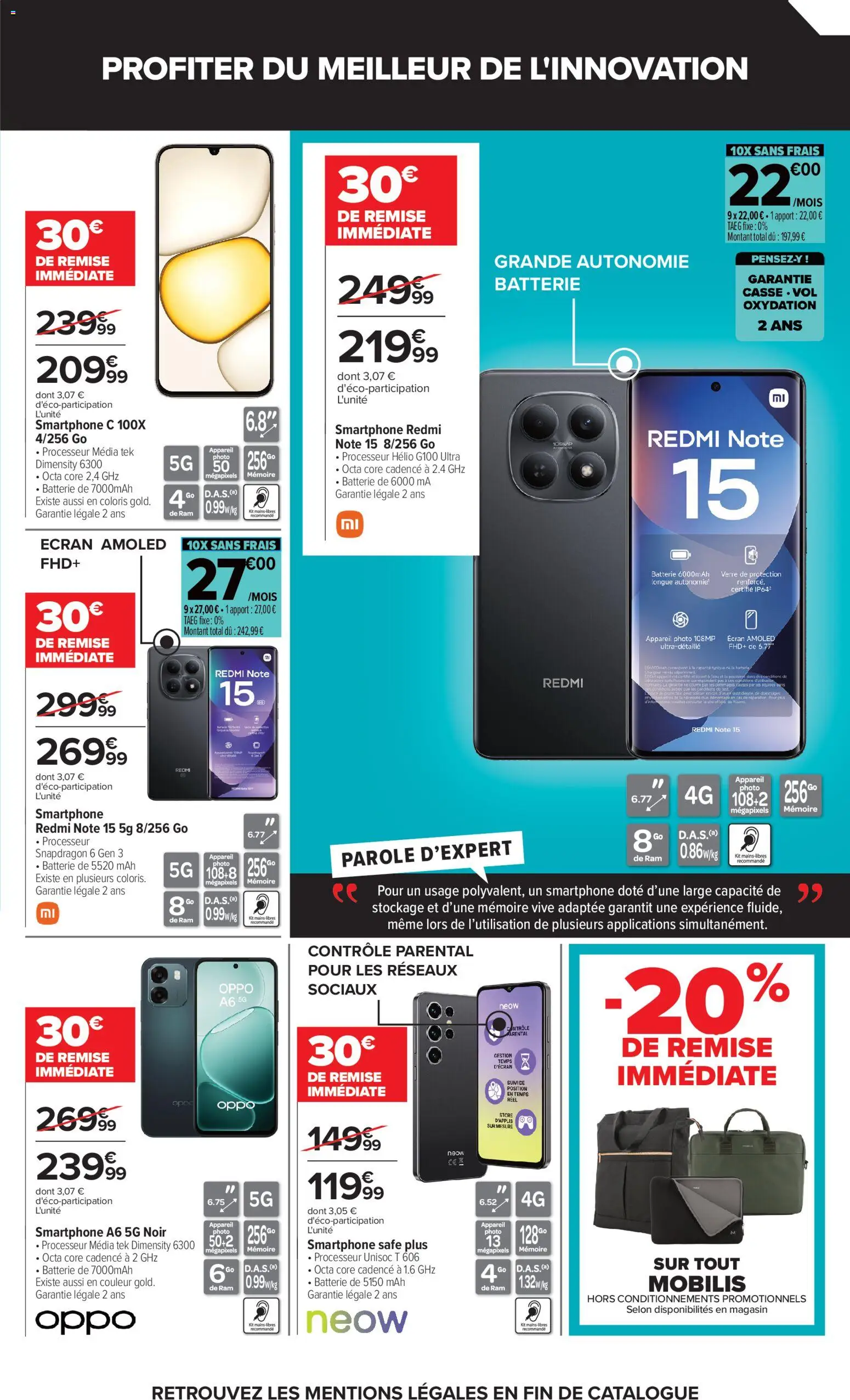 {H1} | Page: 17 | Produits: Smartphone, Appareil photo, Store, Batterie