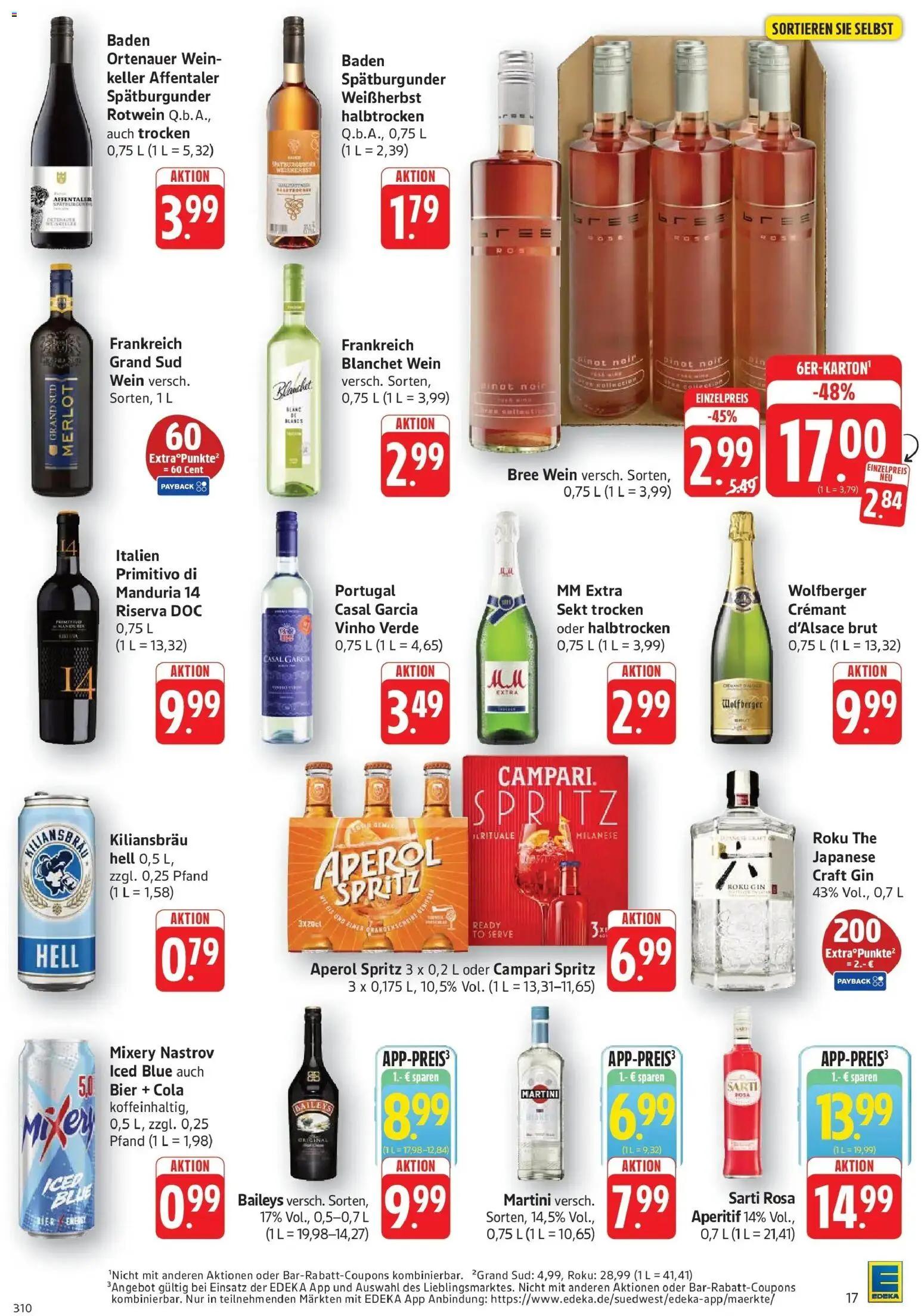 Edeka Prospekt Geislingen (ab 10.08.2026) » Angebote Online | Seite: 17 | Produkte: Sekt, Bree, Mixery, Eis