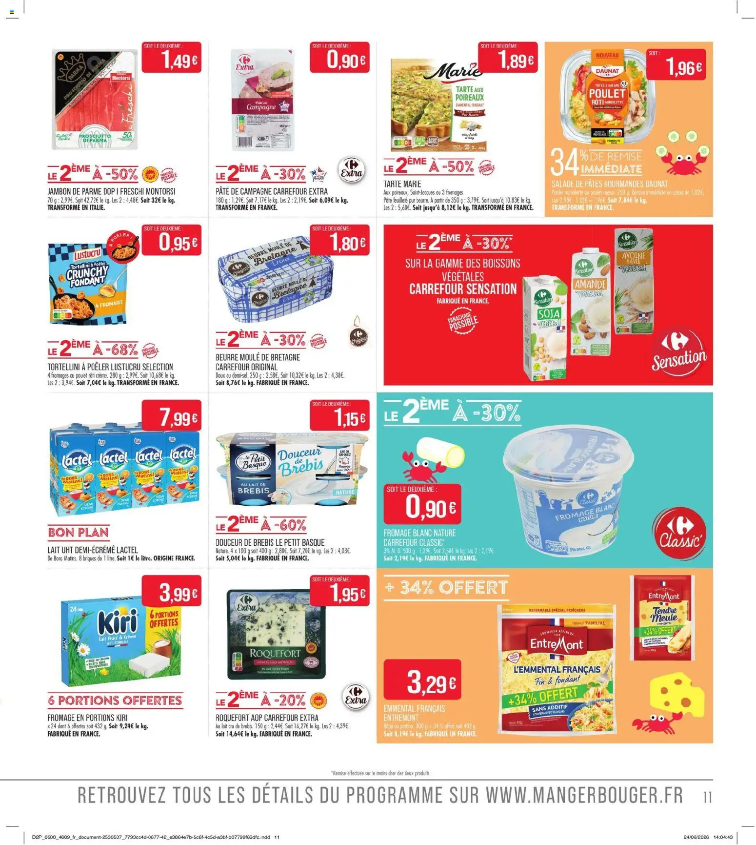 {H1} | Page: 11 | Produits: Amande, Poireaux, Briques, Jambon