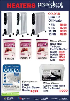 President Hyper specials catalogue – valid from 25/06/2026 | Page: 2 | Products: Blanket, Oil, Heater, Stock