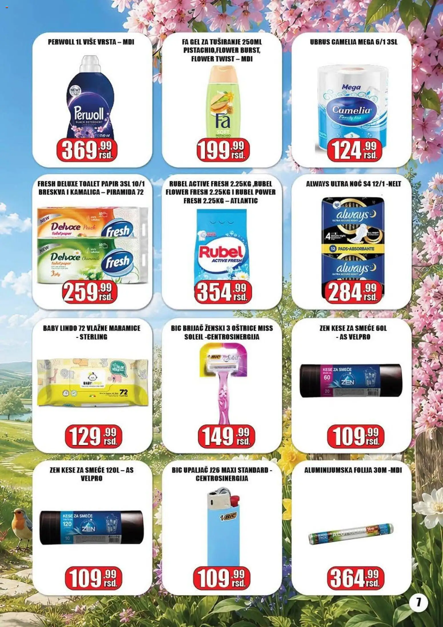 Gala MARKET katalog - važi od 05.06.2026 | Strana: 7 | Proizvode: Brijač, Aluminijumska folija, Ubrus, Vlažne maramice
