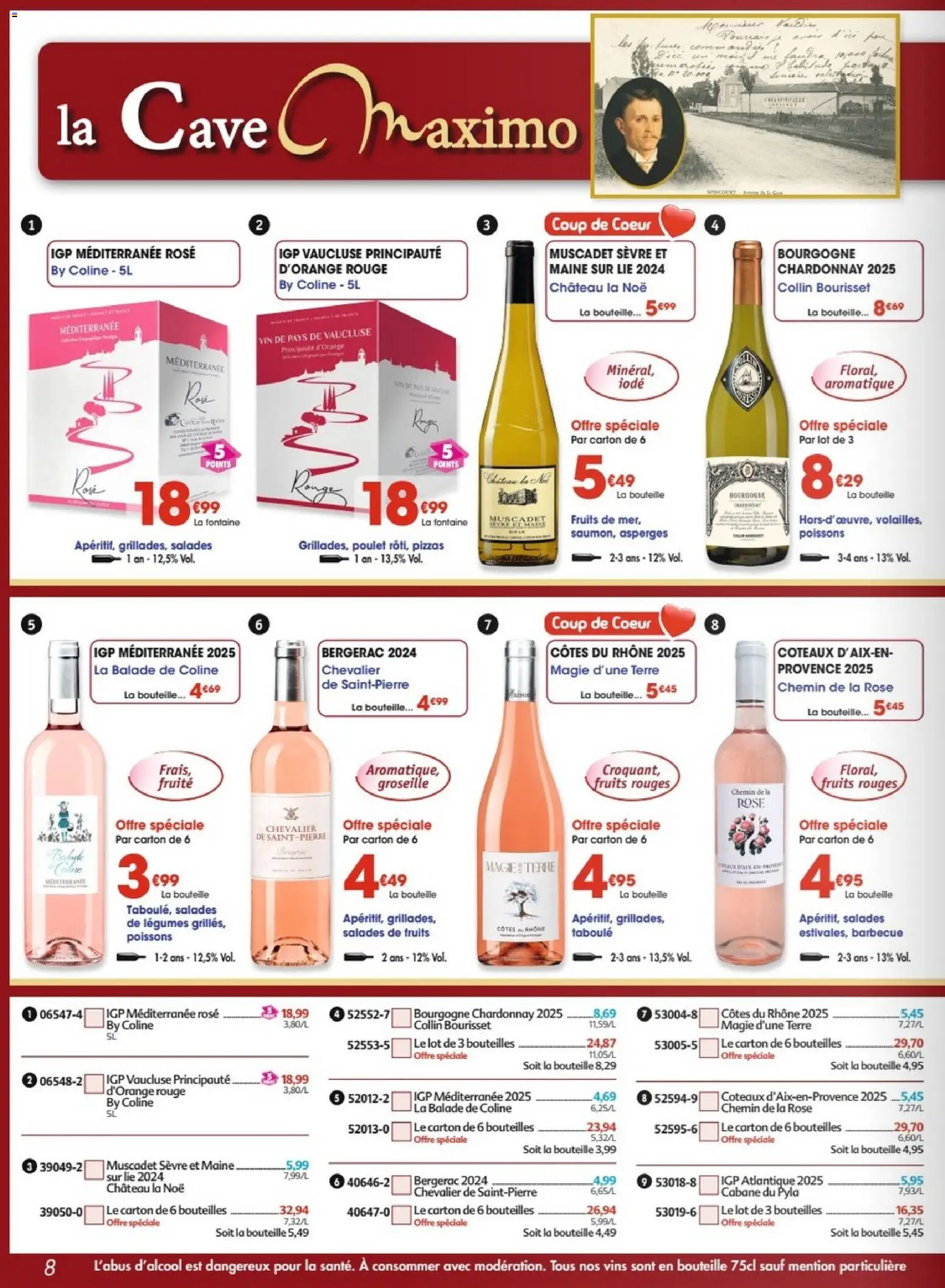 {H1} | Page: 8 | Produits: Groseille, Barbecue, Vin