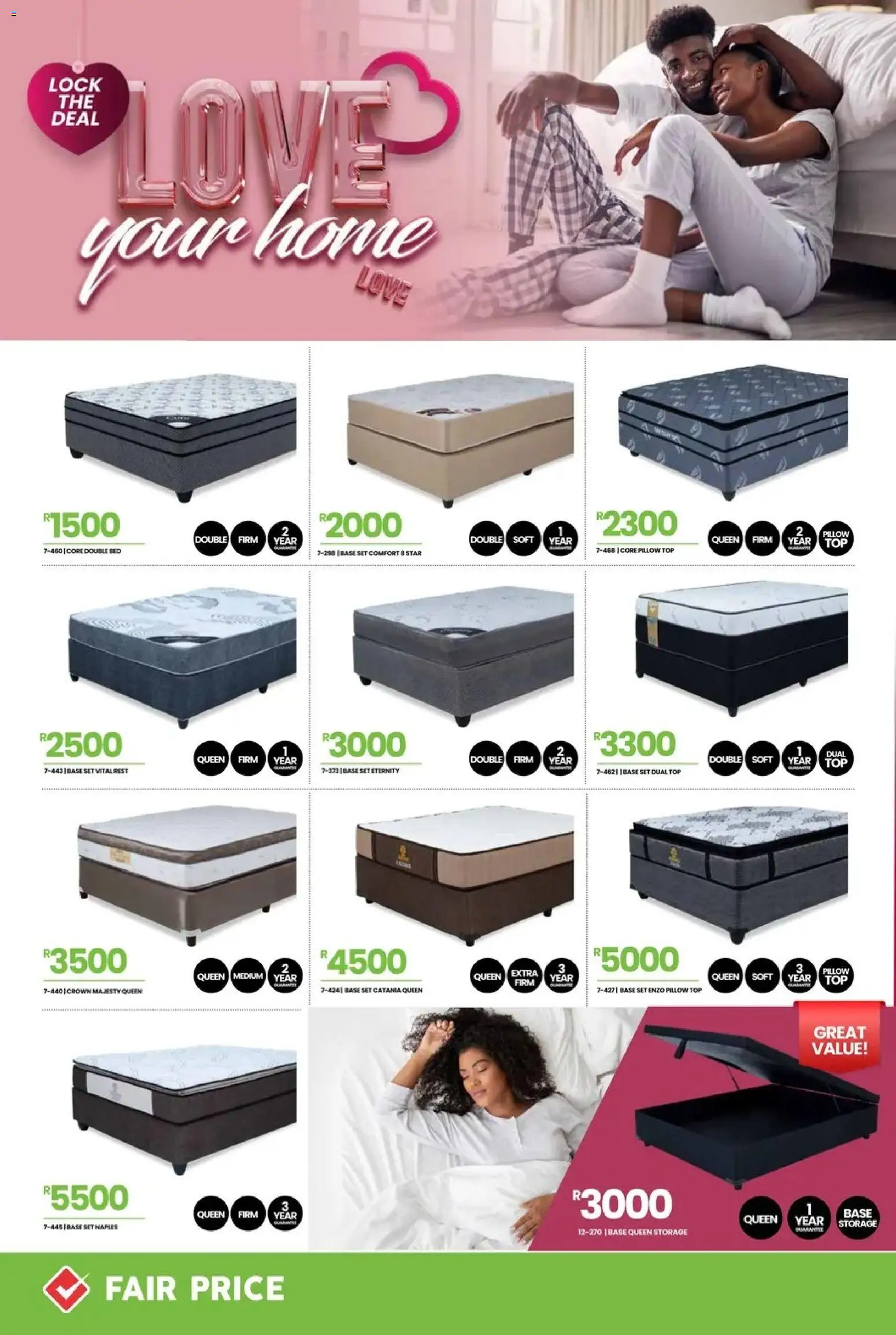 New Fair Price catalogue – valid from 01/02/2026 | Page: 18 | Products: Double bed, Lock, Bed, Pillow