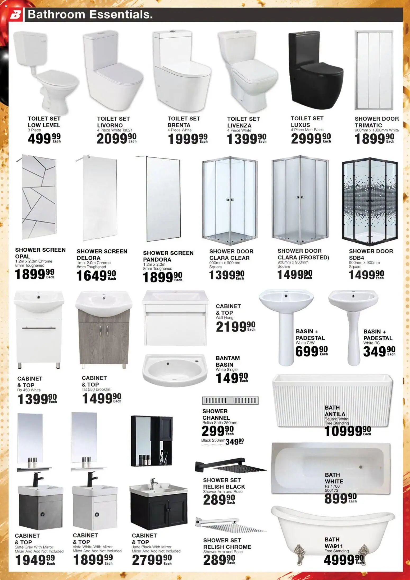 New Build It catalogue – valid from 19/09/2026 | Page: 4 | Products: Mixer, Toilet, Shower, Mirror